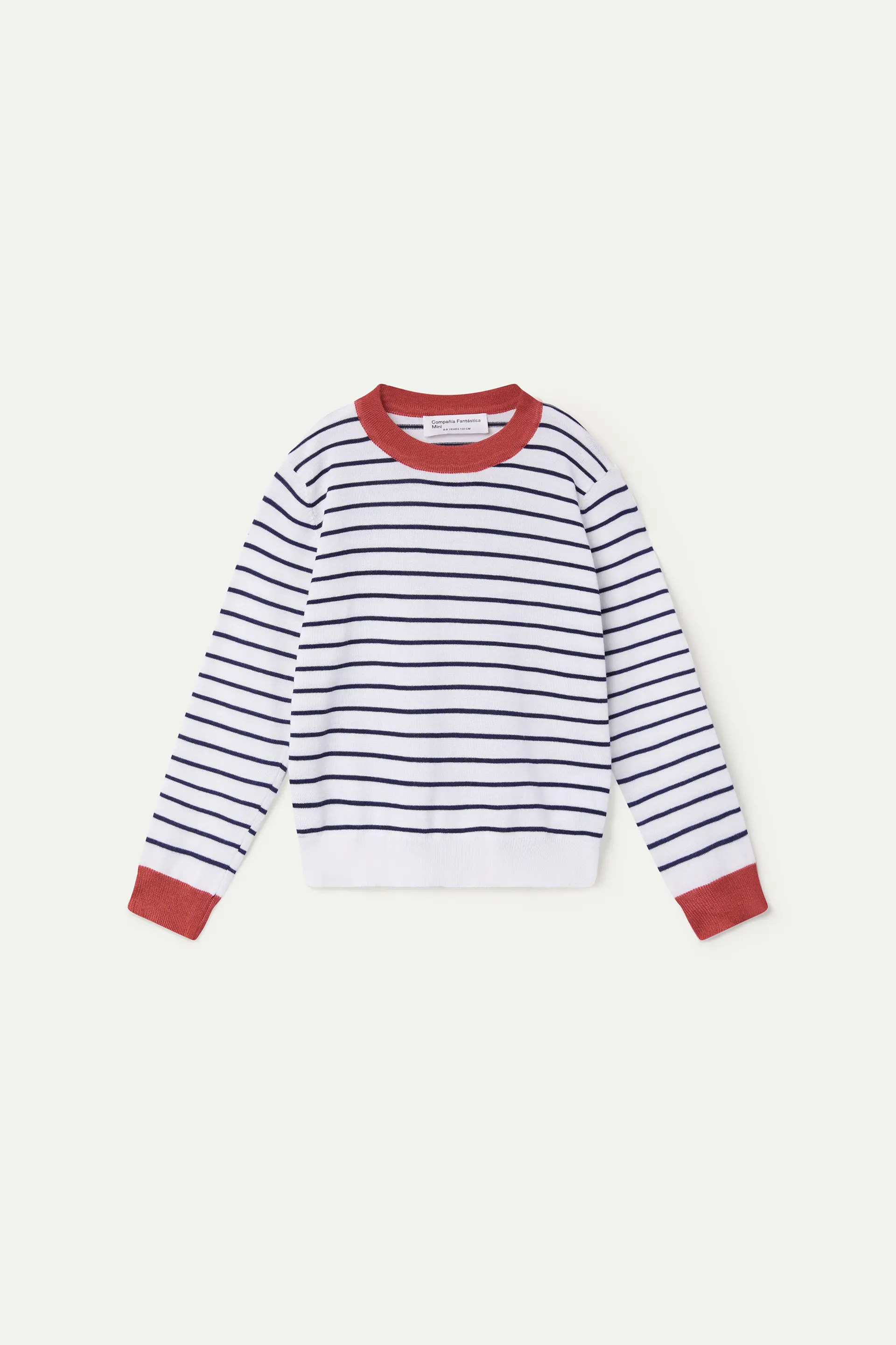 Jersey de niña  con cuello rojo