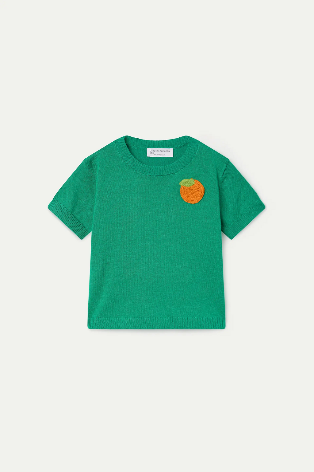 Top de ni?a  con bordado de naranja
