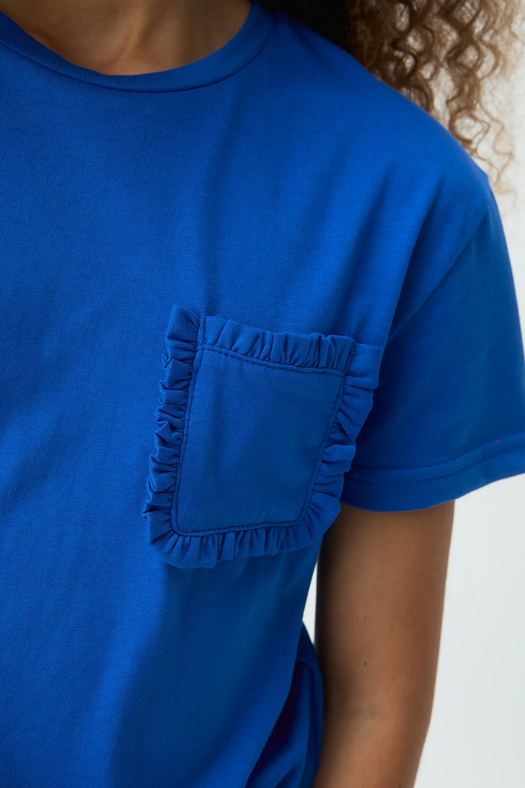 Camiseta 100% algod¨®n de ni?a azul