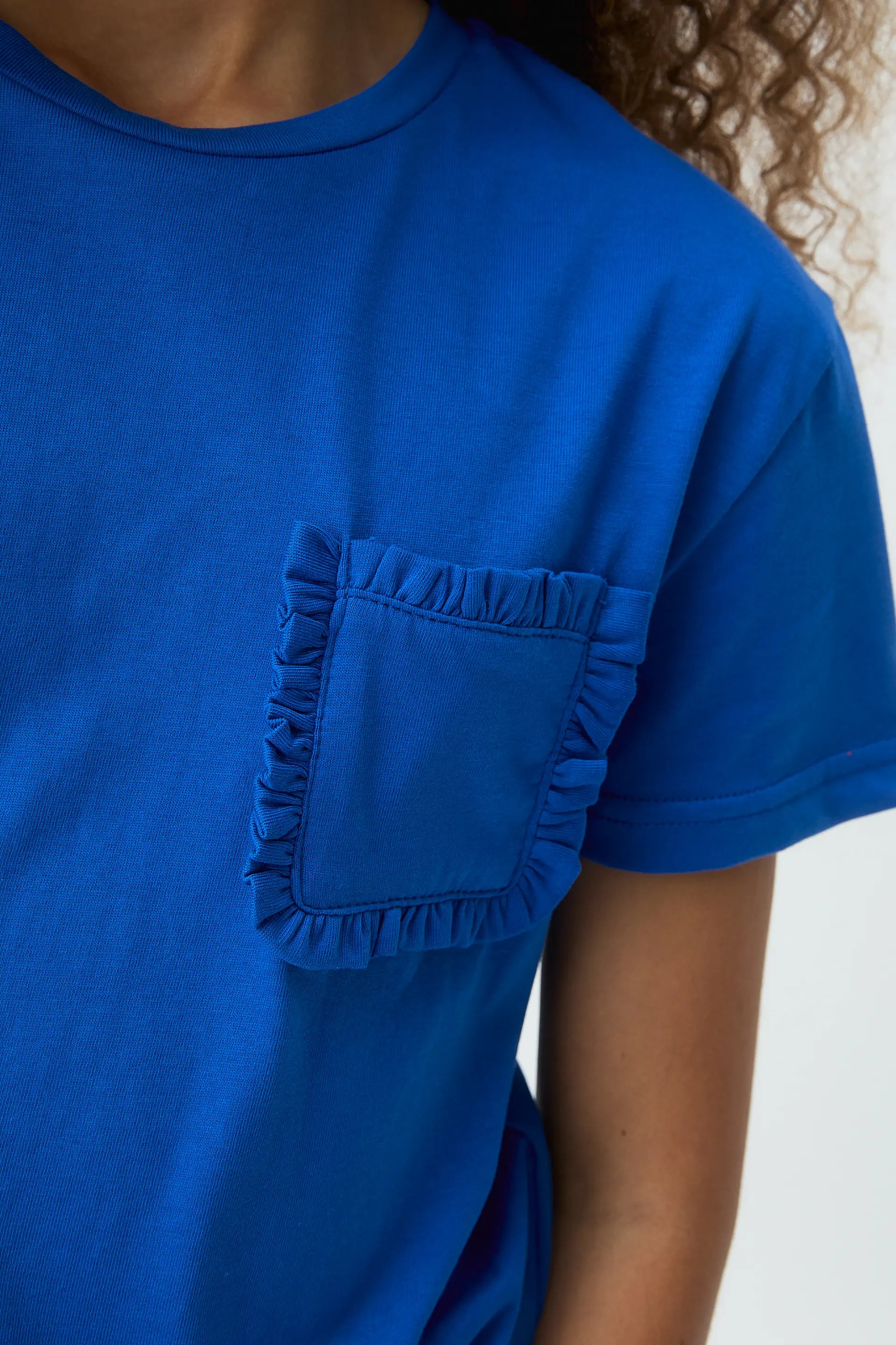 Camiseta 100% algod¨®n de ni?a azul
