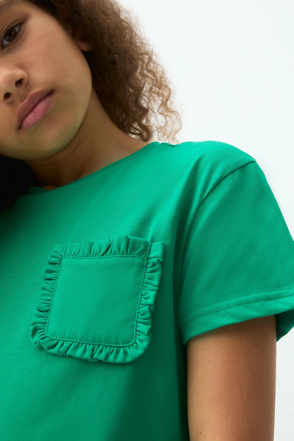 Camiseta 100% algod¨®n de ni?a verde