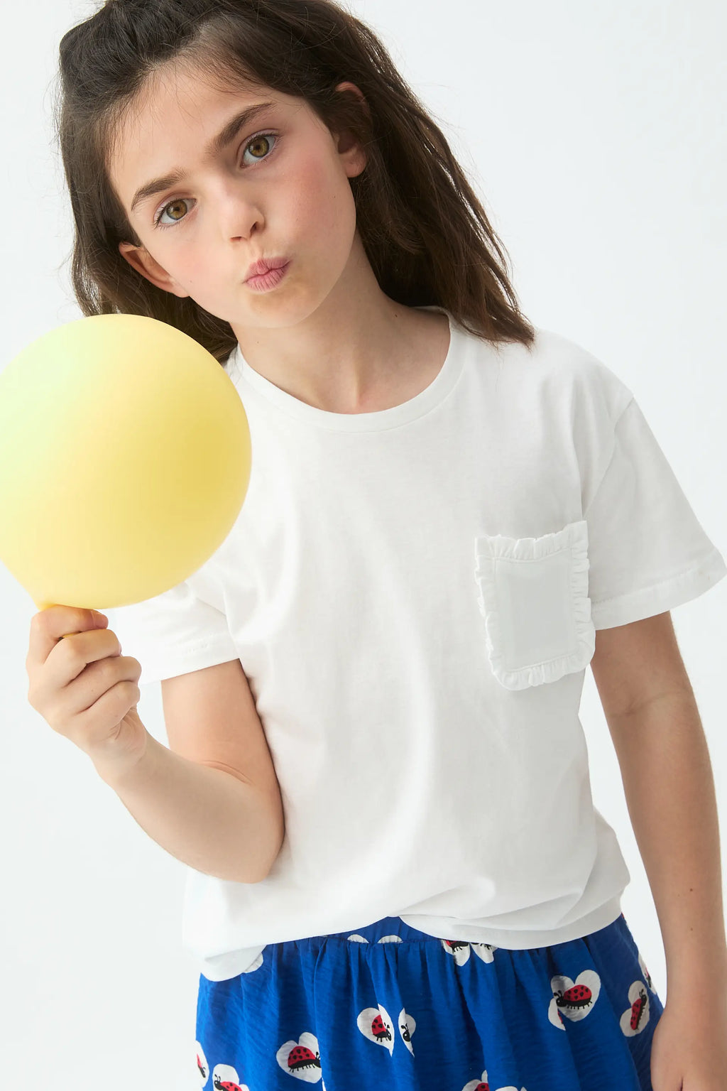 Camiseta 100% algod¨®n de ni?a blanco