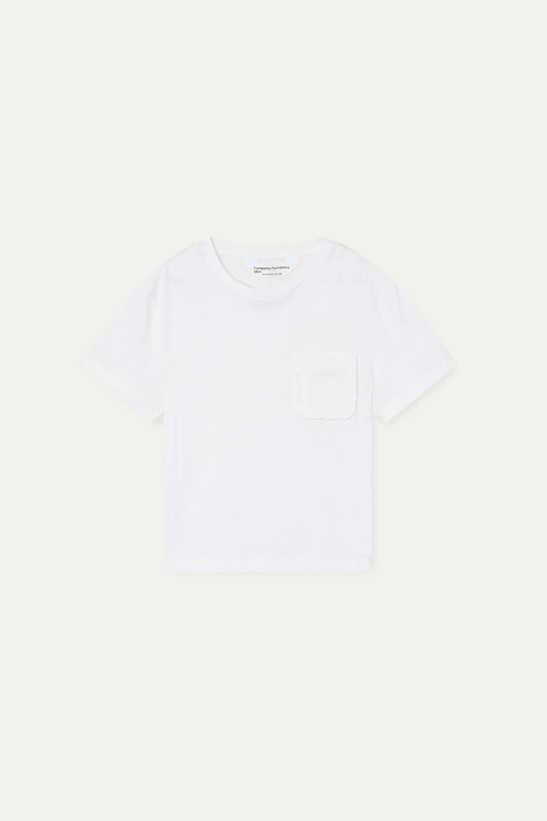 Camiseta 100% algod¨®n de ni?a blanco