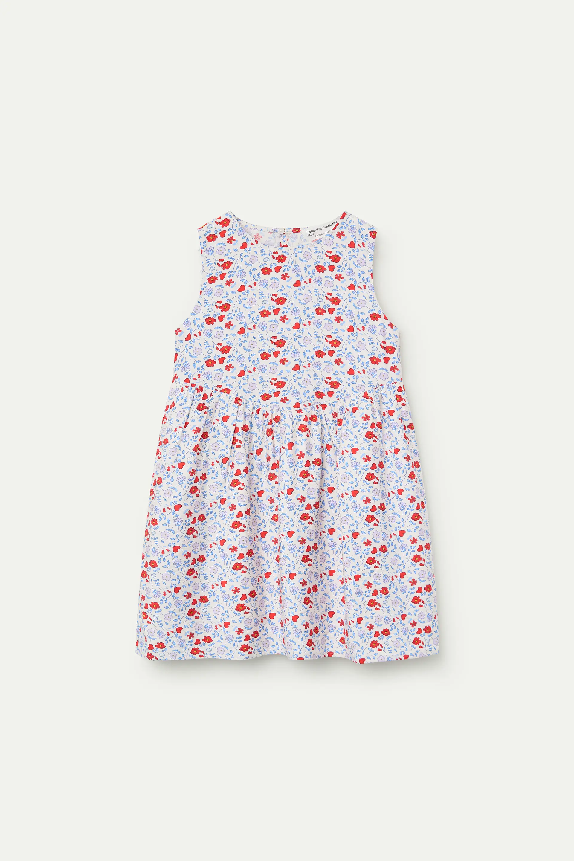 Vestido corto de ni?a con estampado Cute