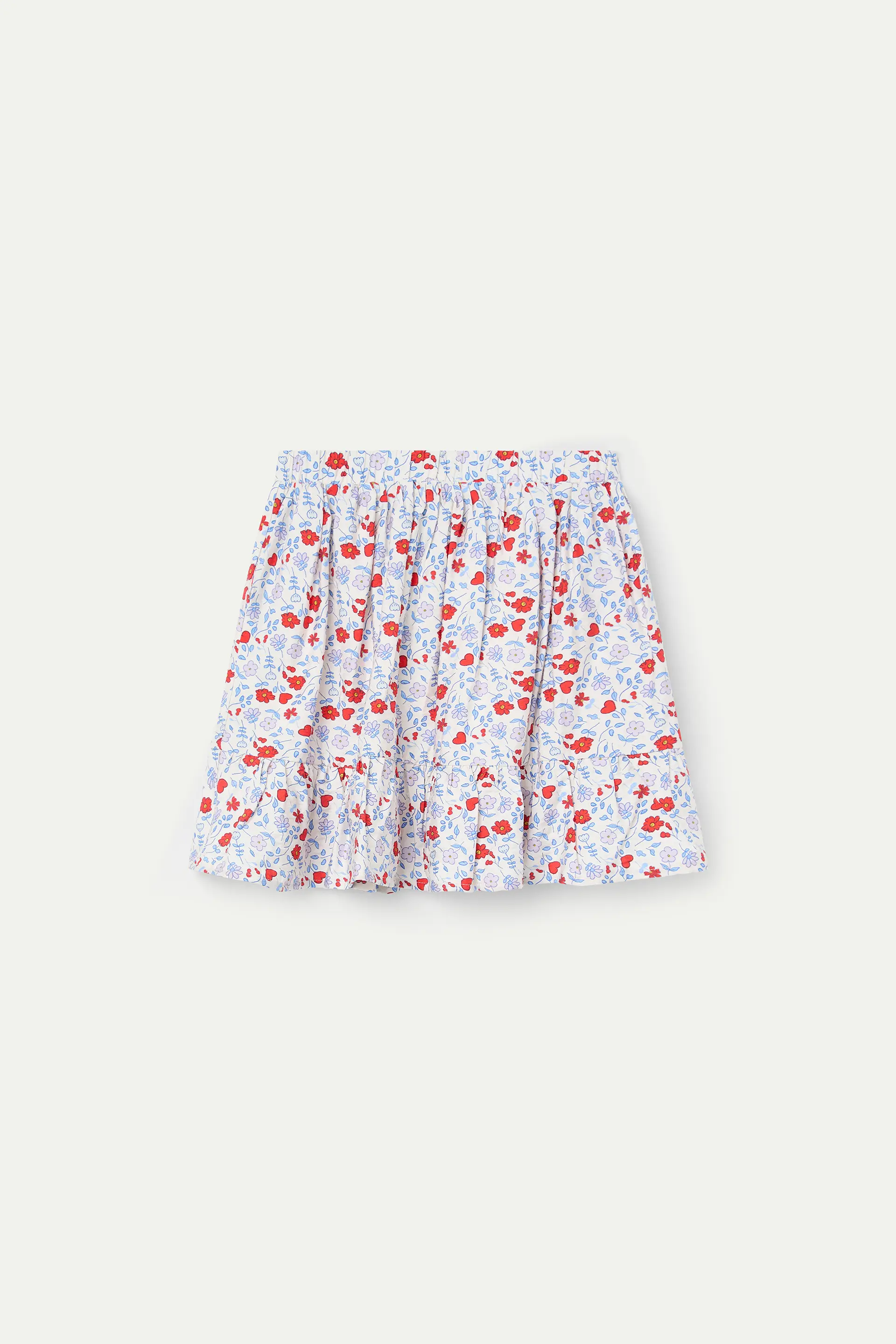 Falda corta de ni?a con estampado Cute