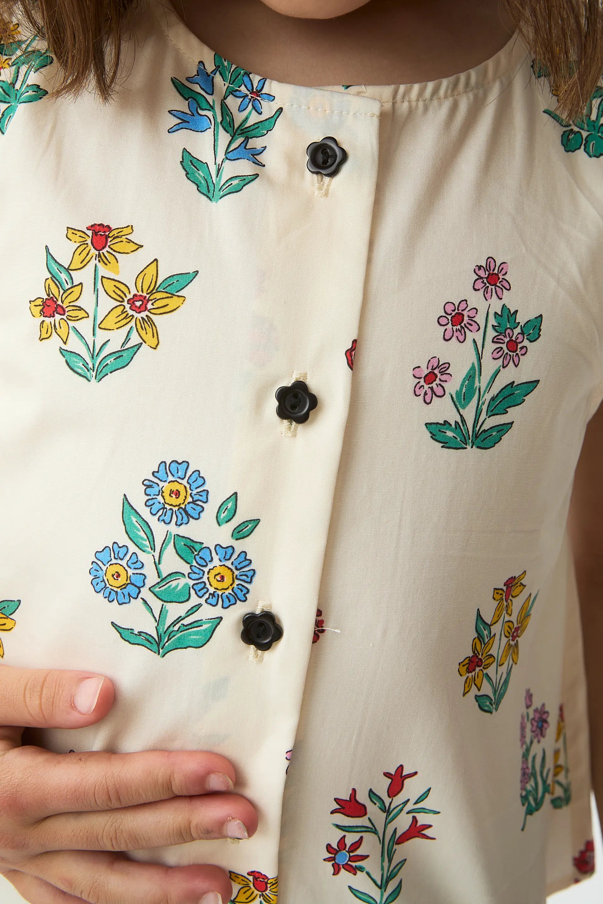 Top de ni?a 100% algod¨®n con estampado Gardener