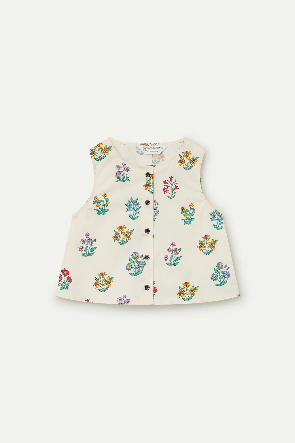 Top de ni?a 100% algod¨®n con estampado Gardener