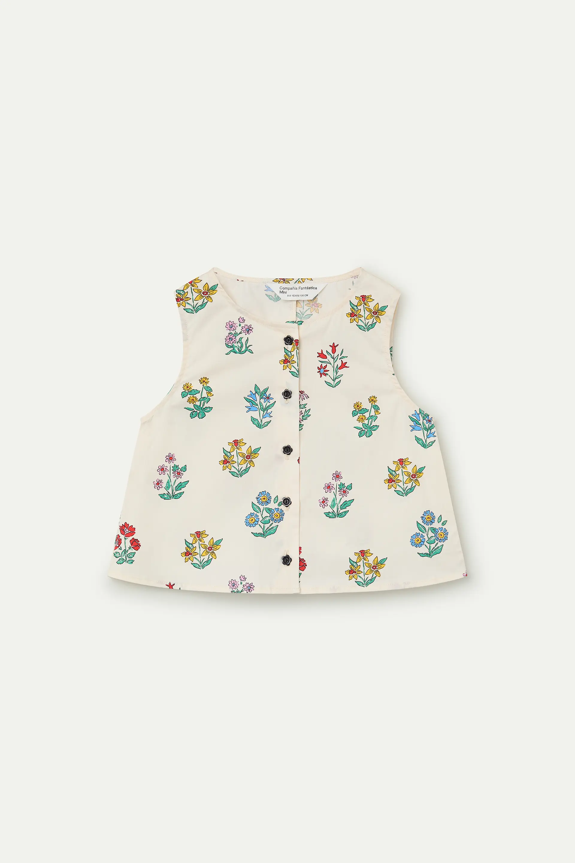 Top de ni?a 100% algod¨®n con estampado Gardener