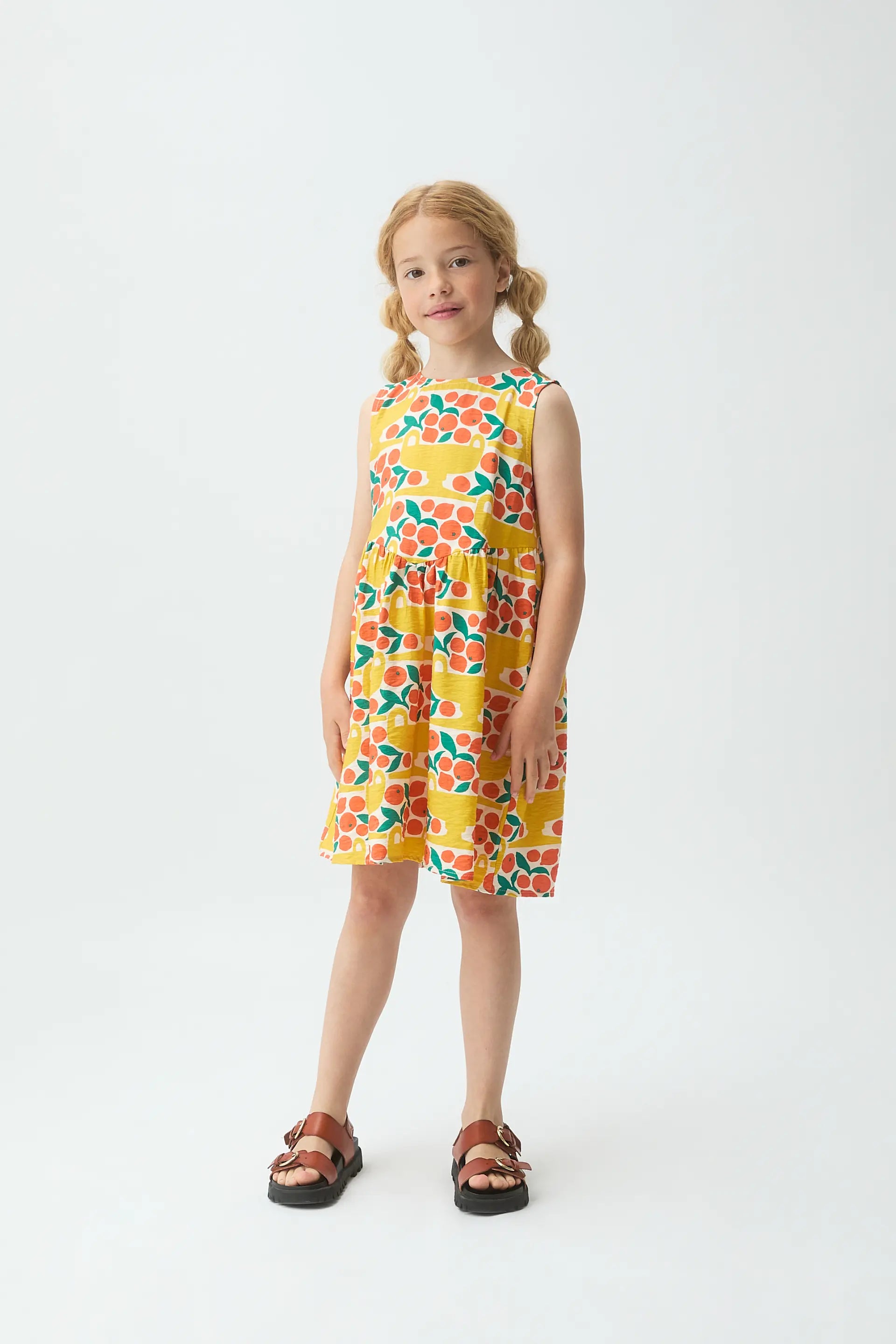 Vestido corto de ni?a con estampado Citrus