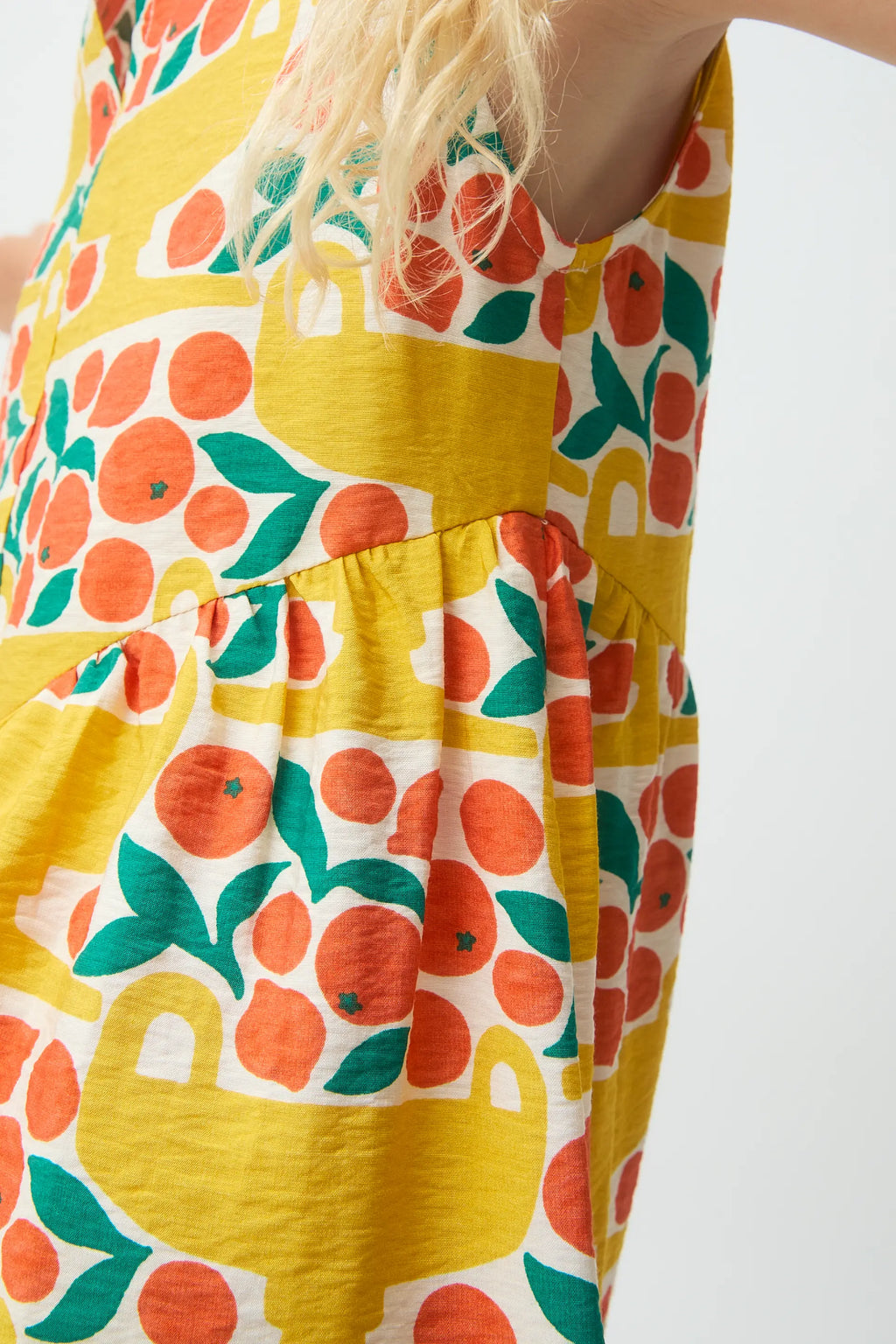 Vestido corto de ni?a con estampado Citrus