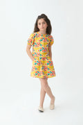 Falda corta de ni?a con estampado Citrus