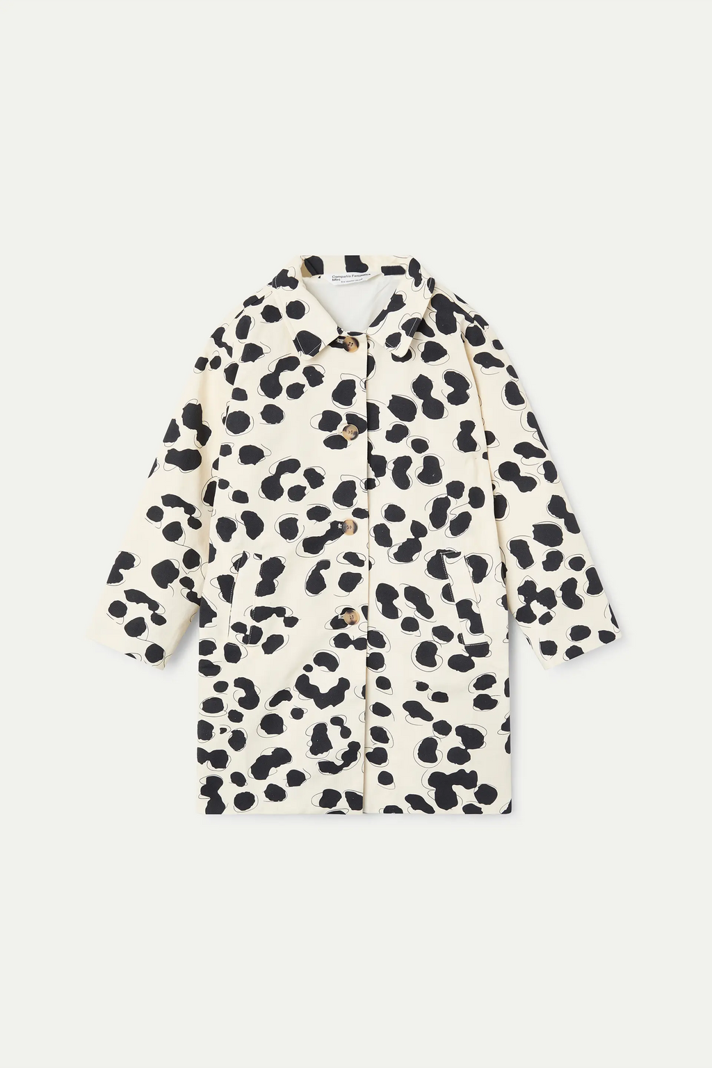 Gabardina de niña con estampado Dalmatian