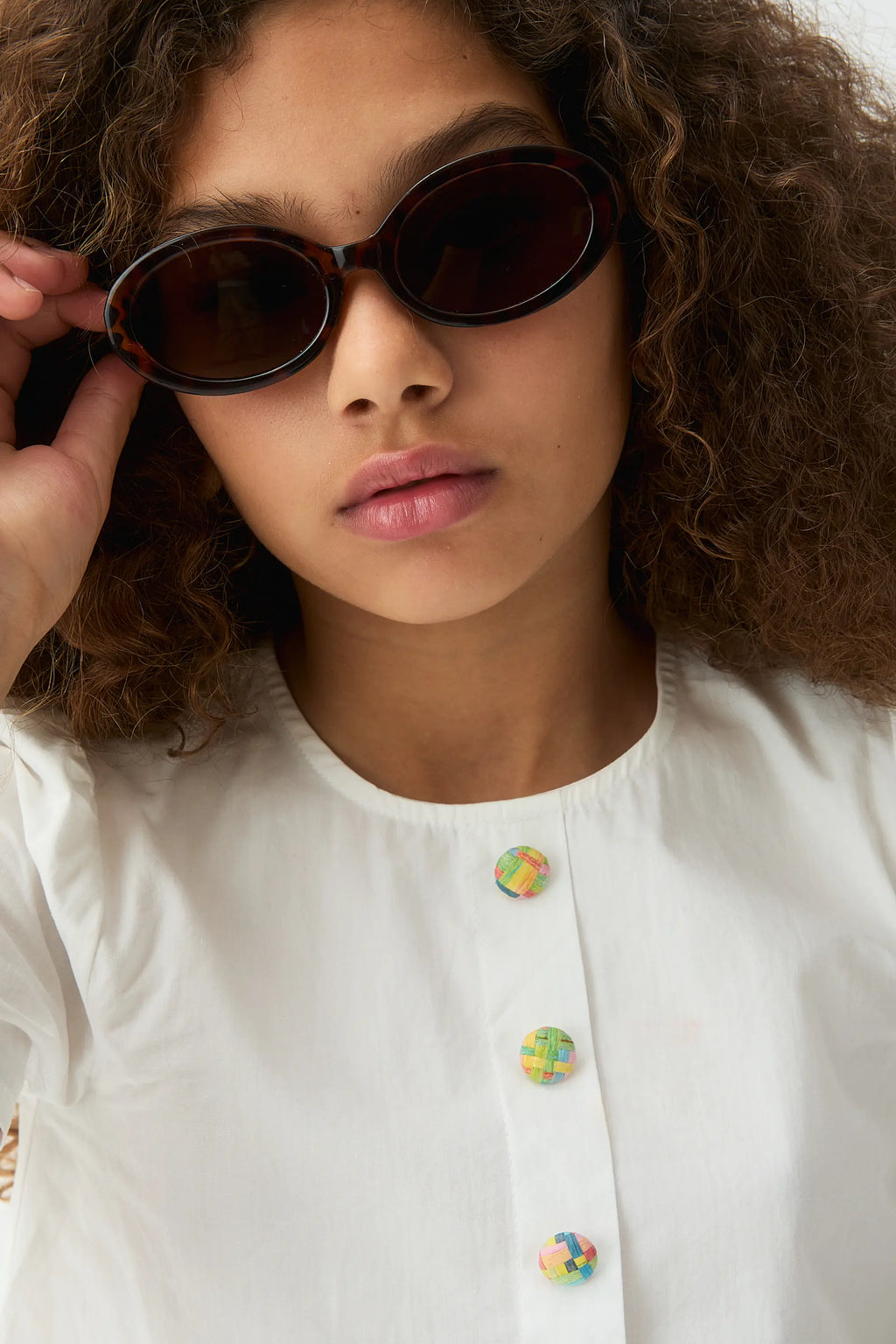 Top de ni?a 100% algod¨®n blanco