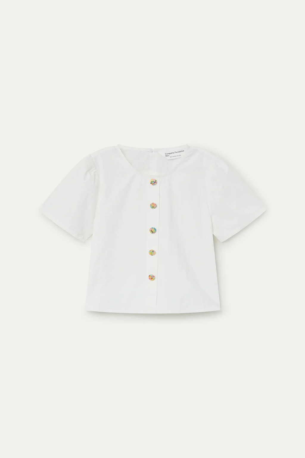 Top de ni?a 100% algod¨®n blanco