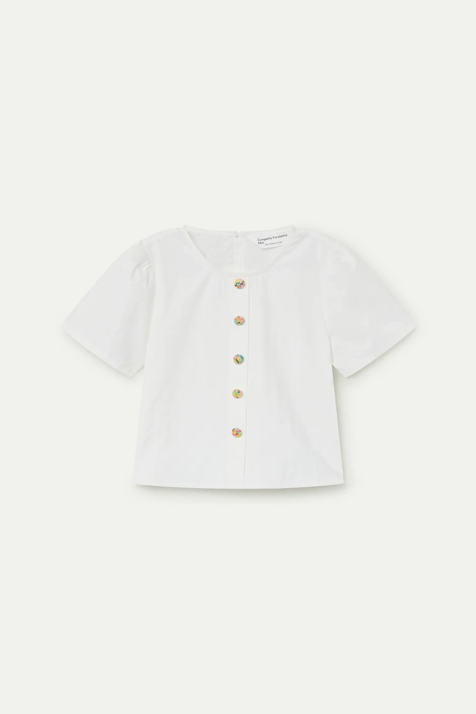 Top de ni?a 100% algod¨®n blanco