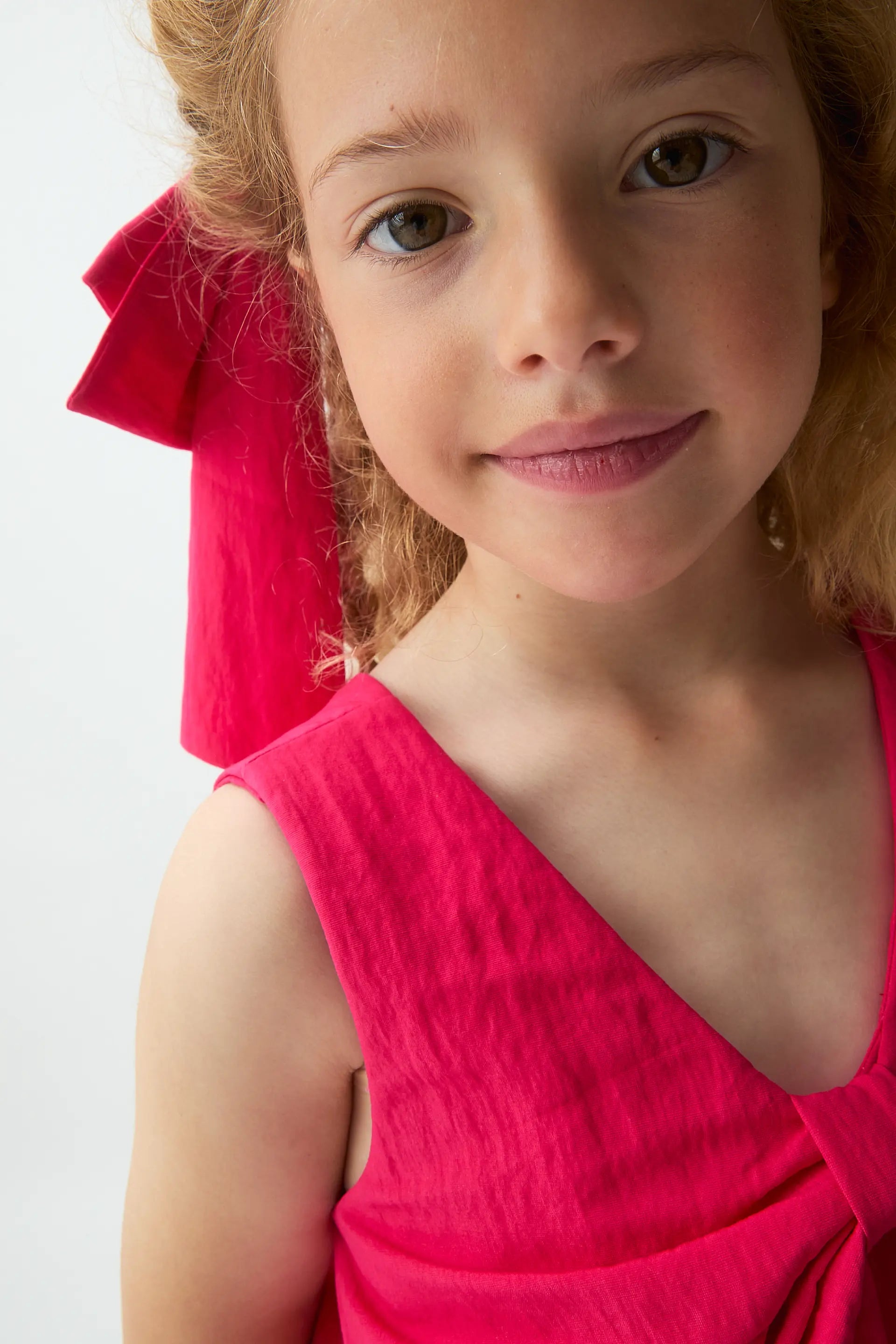 Vestido corto de ni?a rojo