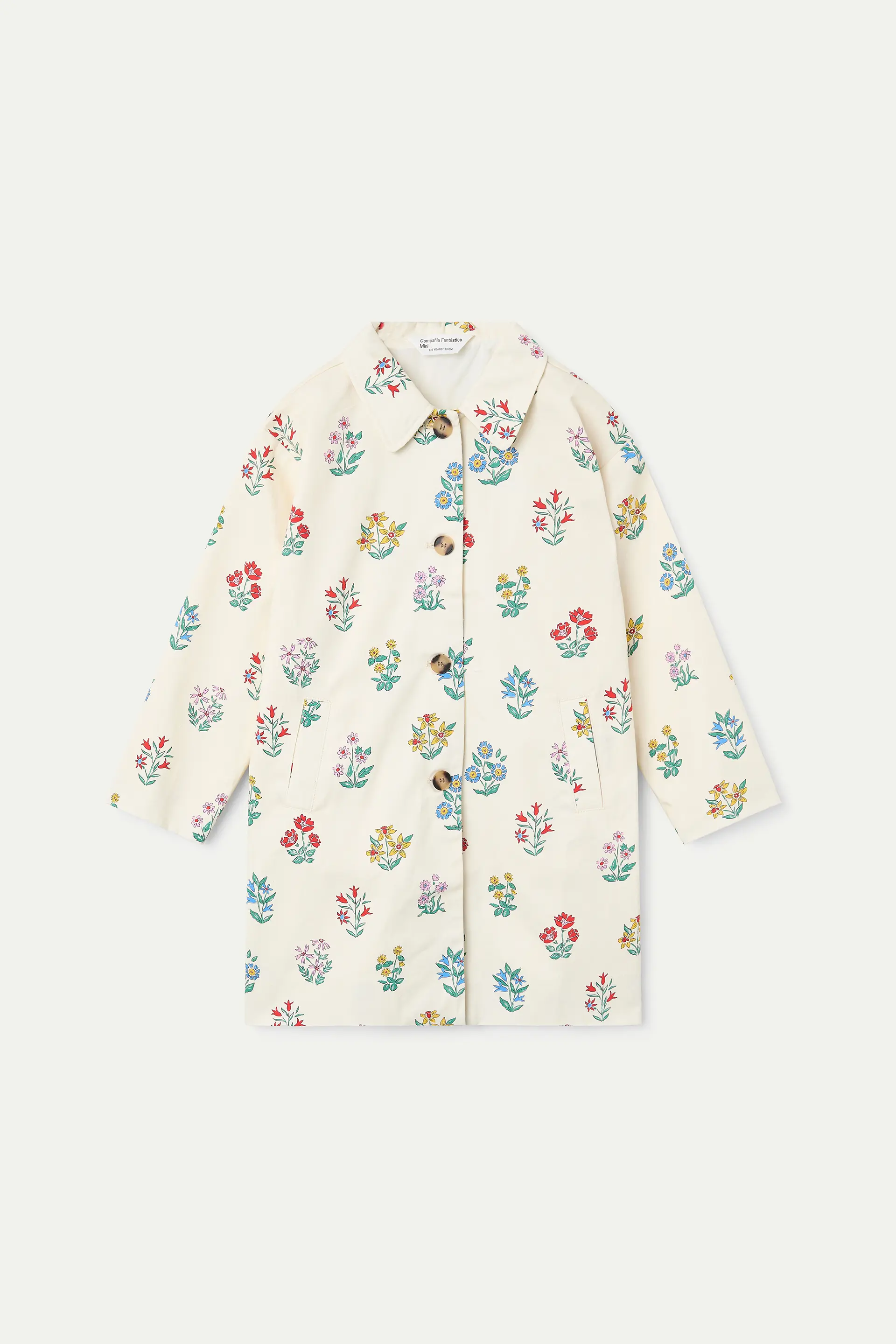 Gabardina de niña con estampado Gardener