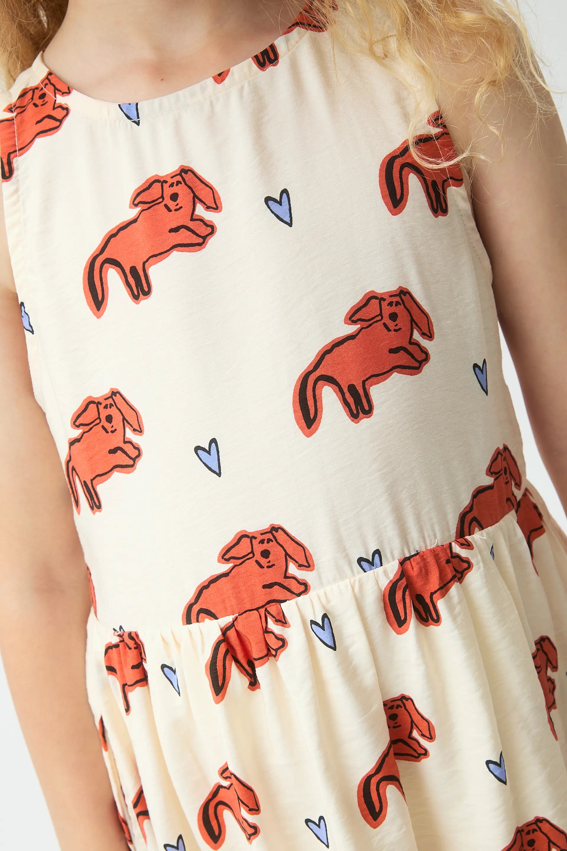Vestido corto de ni?a con estampado Tochi