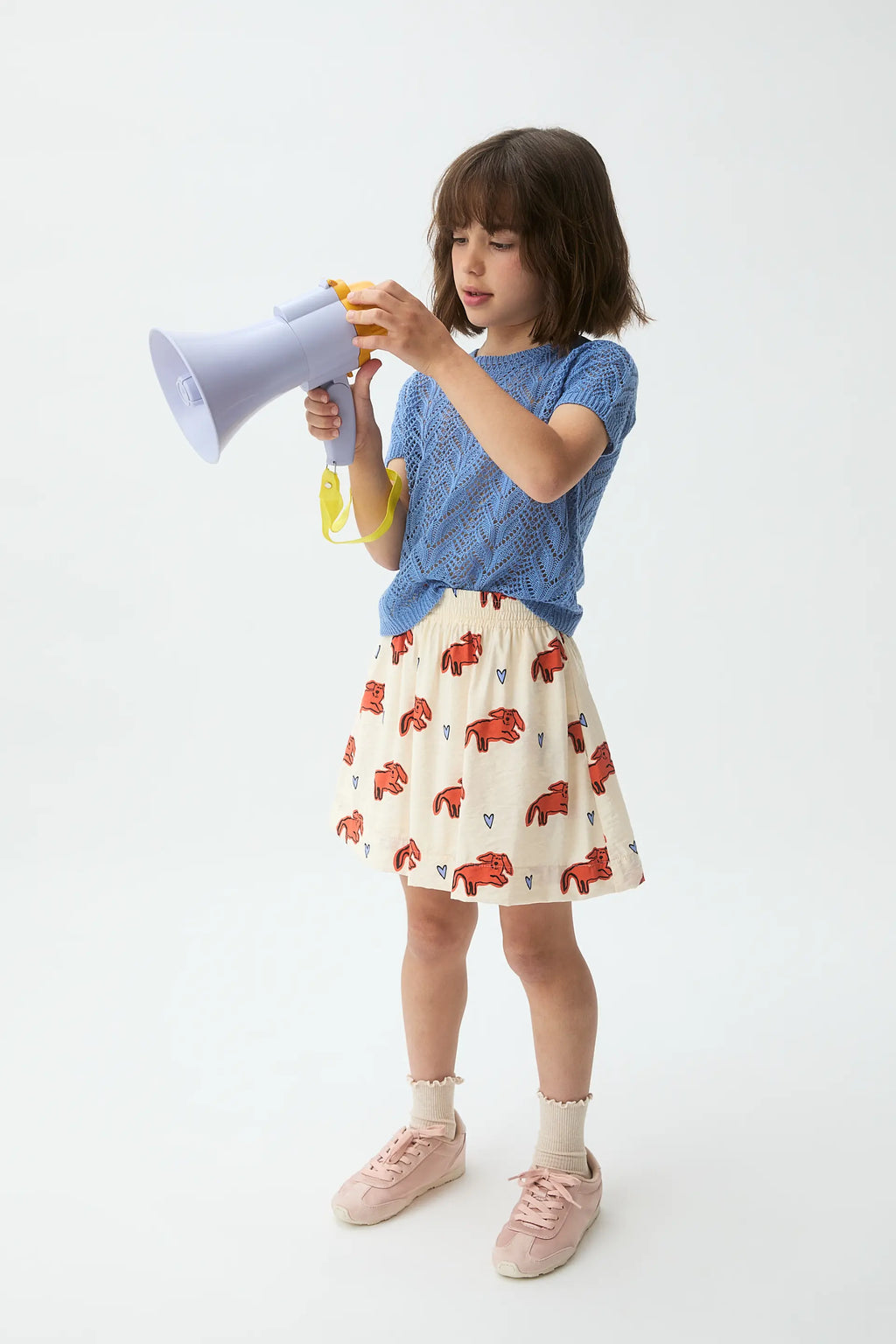 Falda corta de ni?a con estampado Tochi