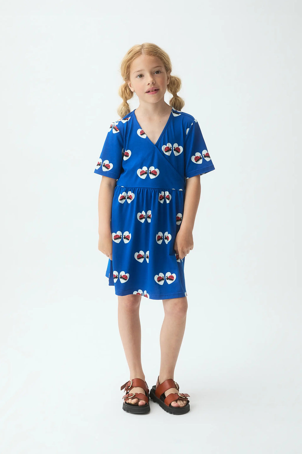 Vestido corto de ni?a con estampado Coccinella