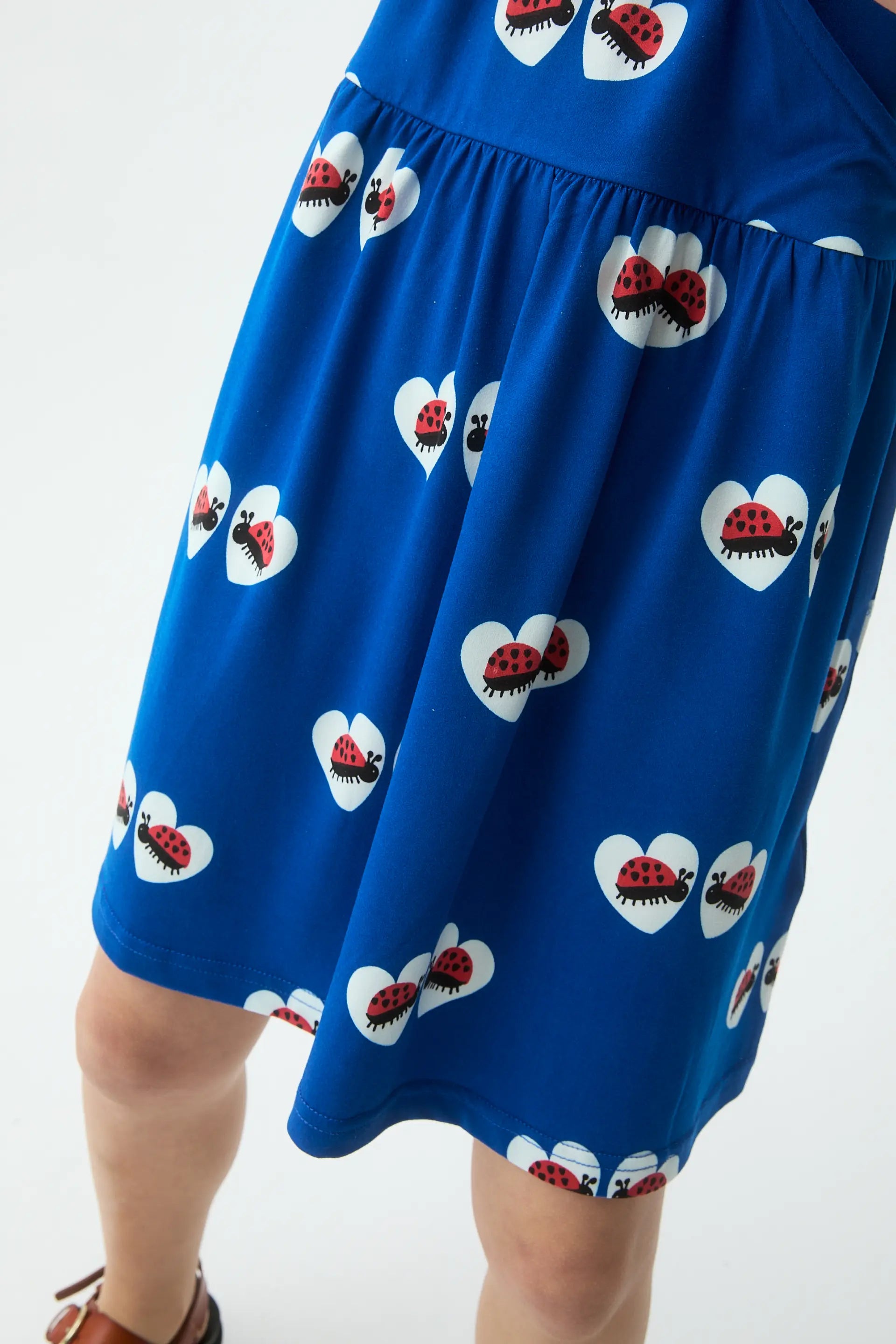Vestido corto de ni?a con estampado Coccinella