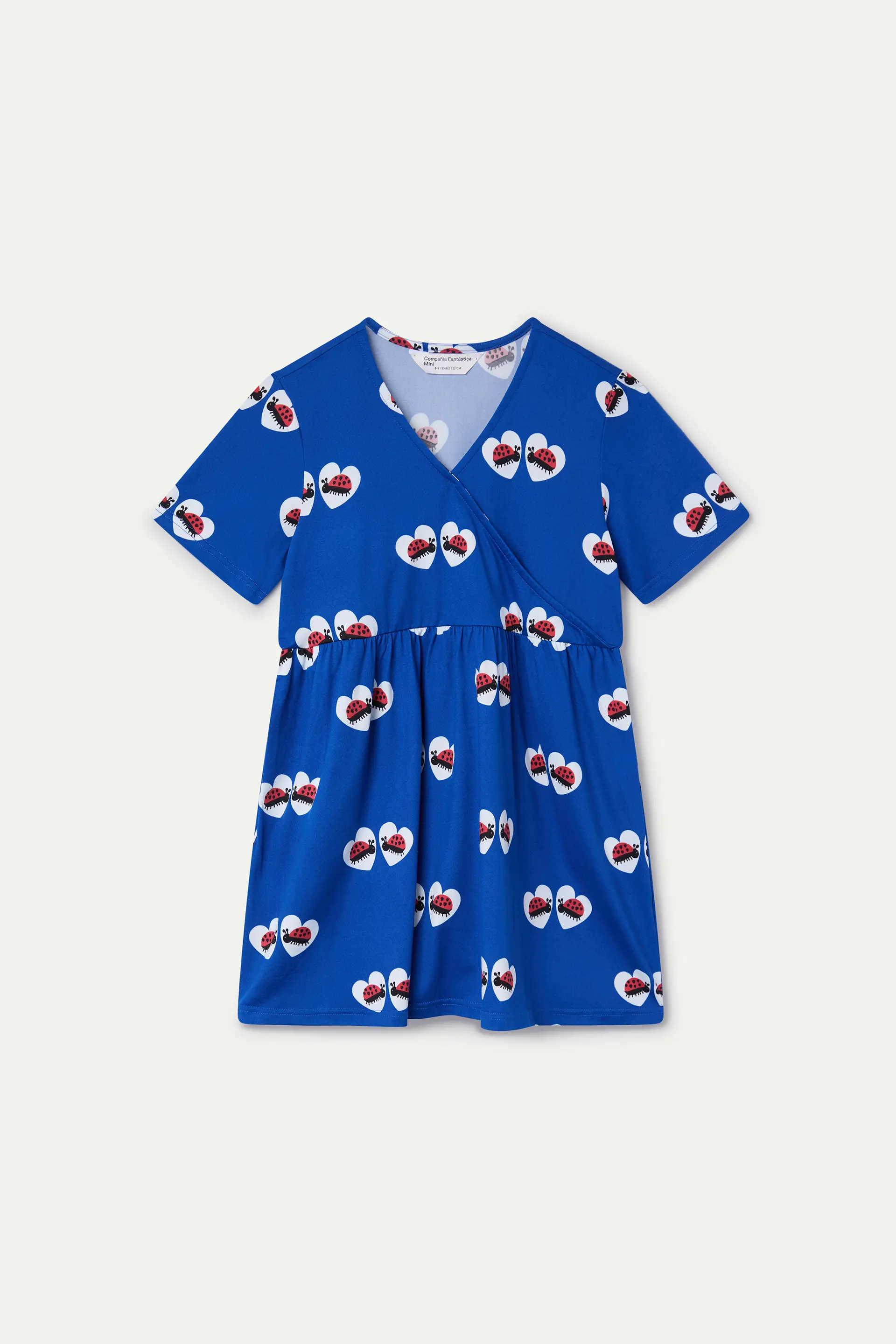 Vestido corto de ni?a con estampado Coccinella