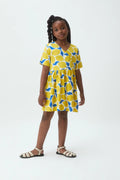 Vestido corto de ni?a con estampado Limoncello