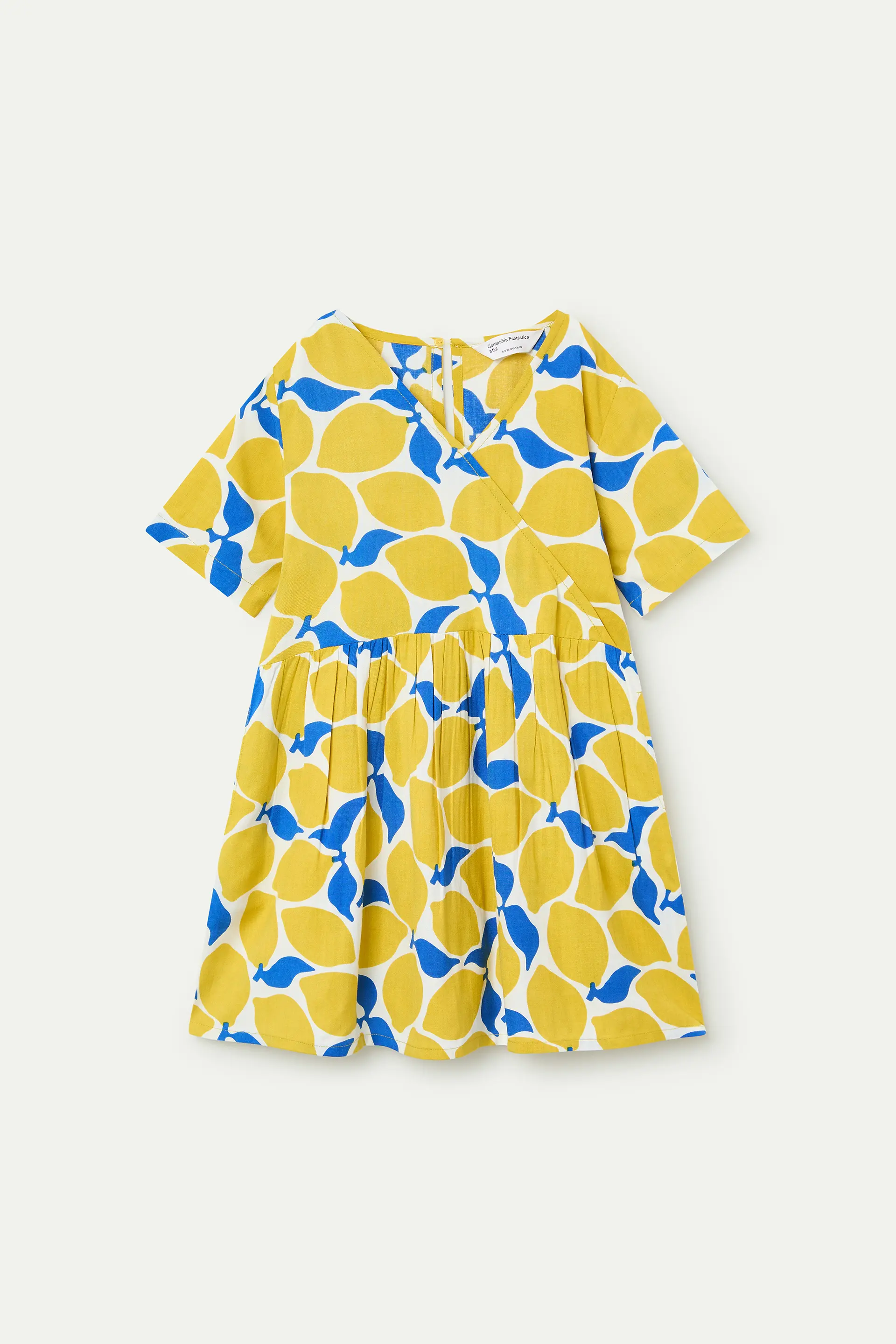 Vestido corto de ni?a con estampado Limoncello