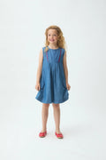 Vestido corto de ni?a 100% algod¨®n Chambray