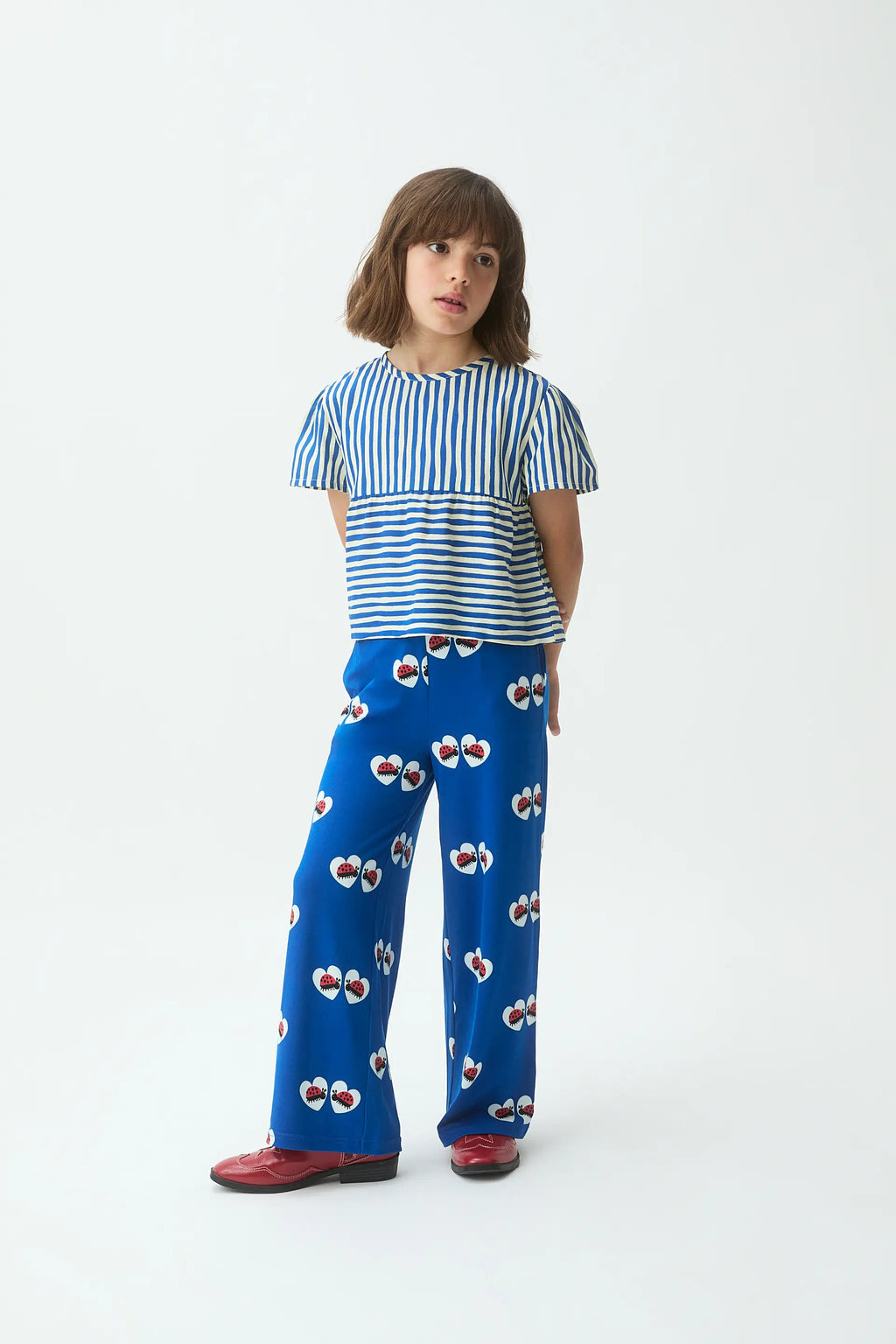 Top de ni?a con estampado Lavagna azul