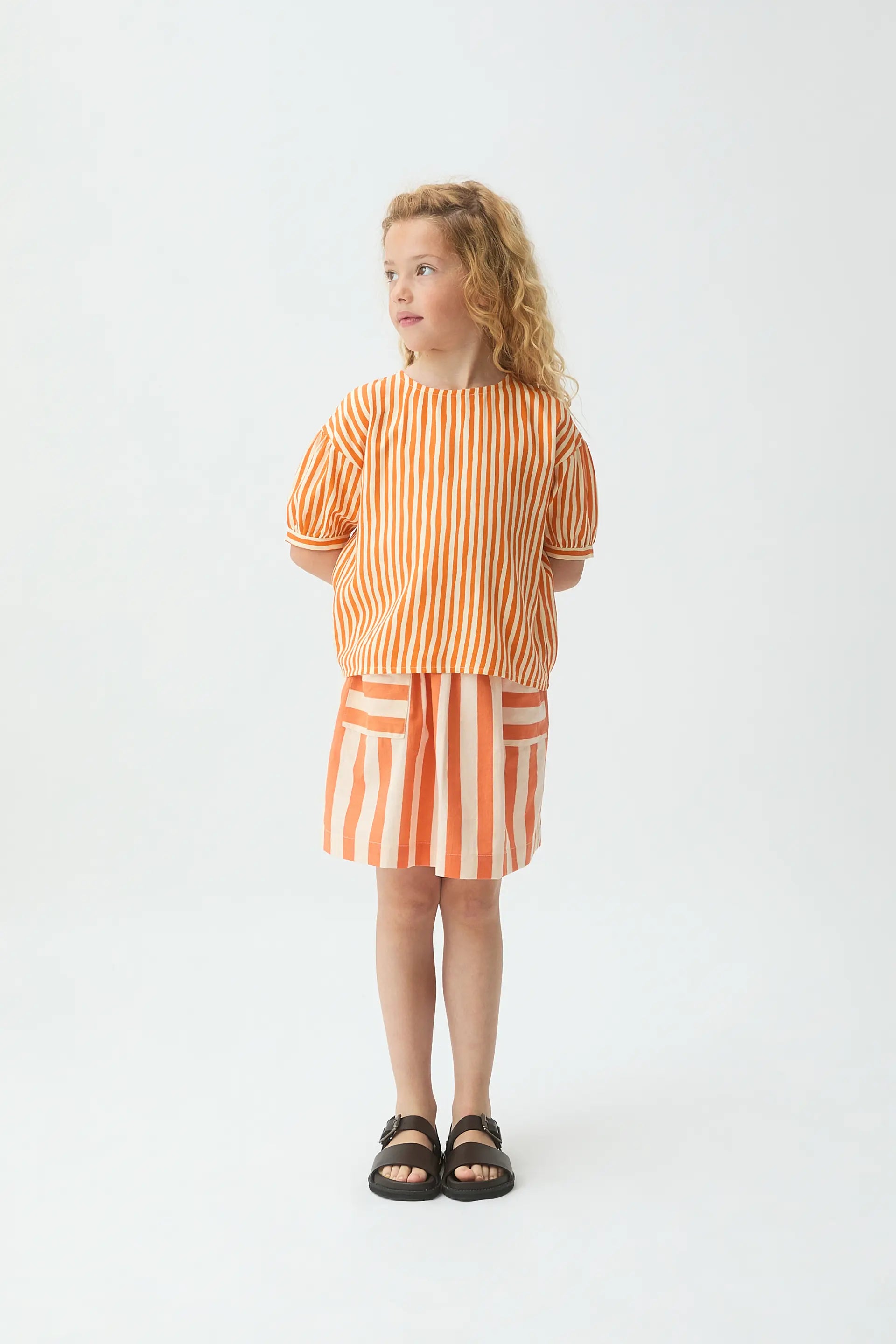 Top de ni?a con estampado Lavagna naranja