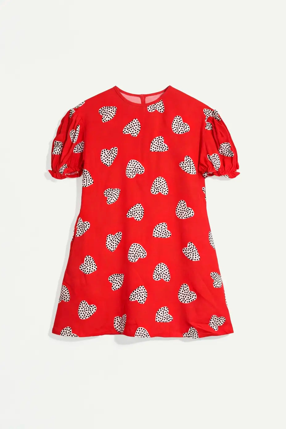 Vestido corto de ni?a con mangas con estampado Harmony Red