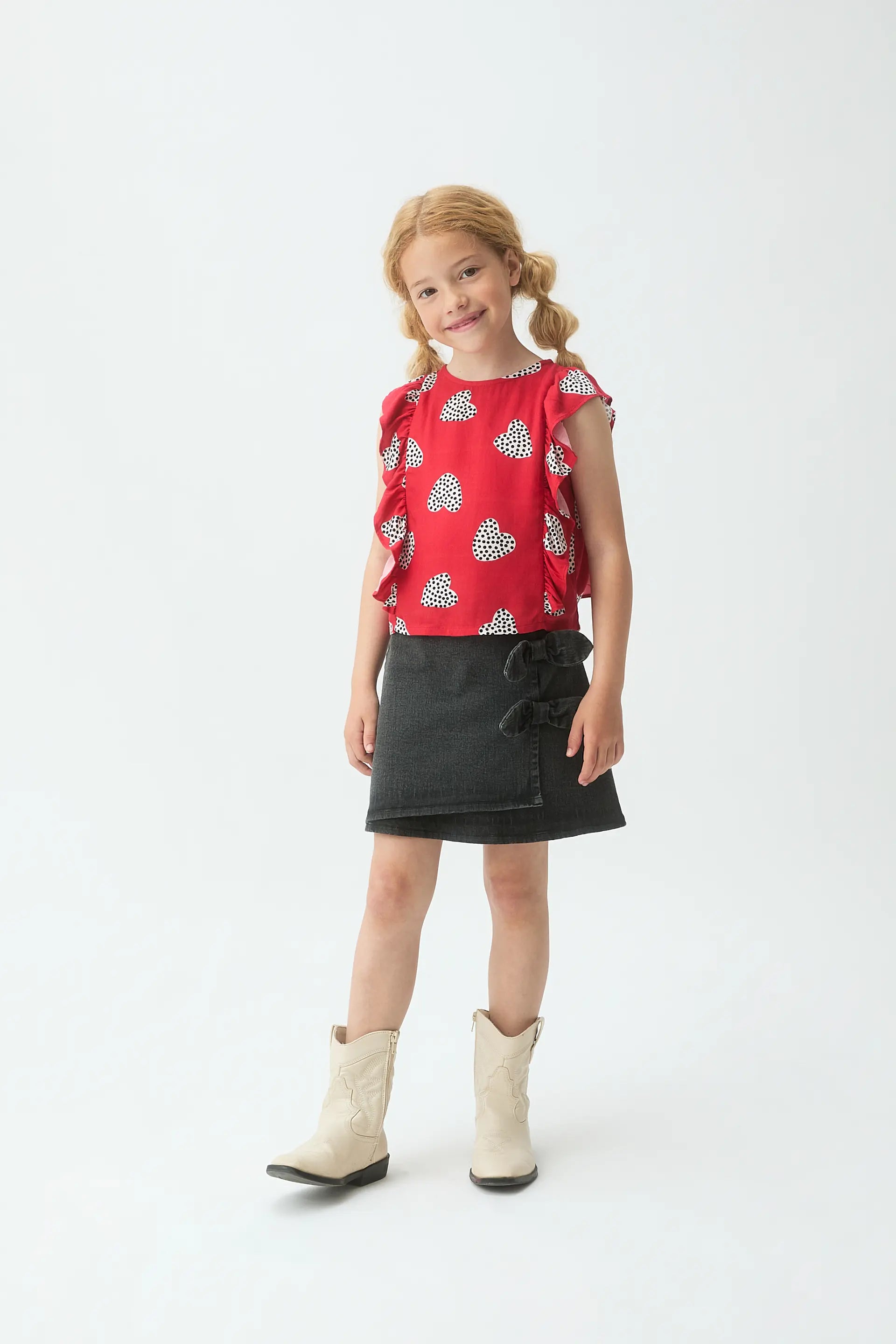 Top de ni?a con estampado Harmony Red
