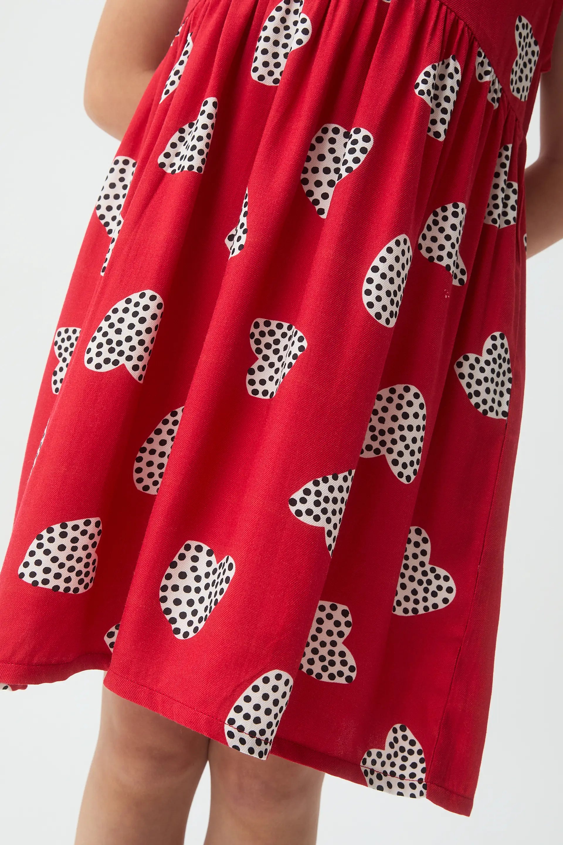 Vestido corto de ni?a con estampado Harmony Red