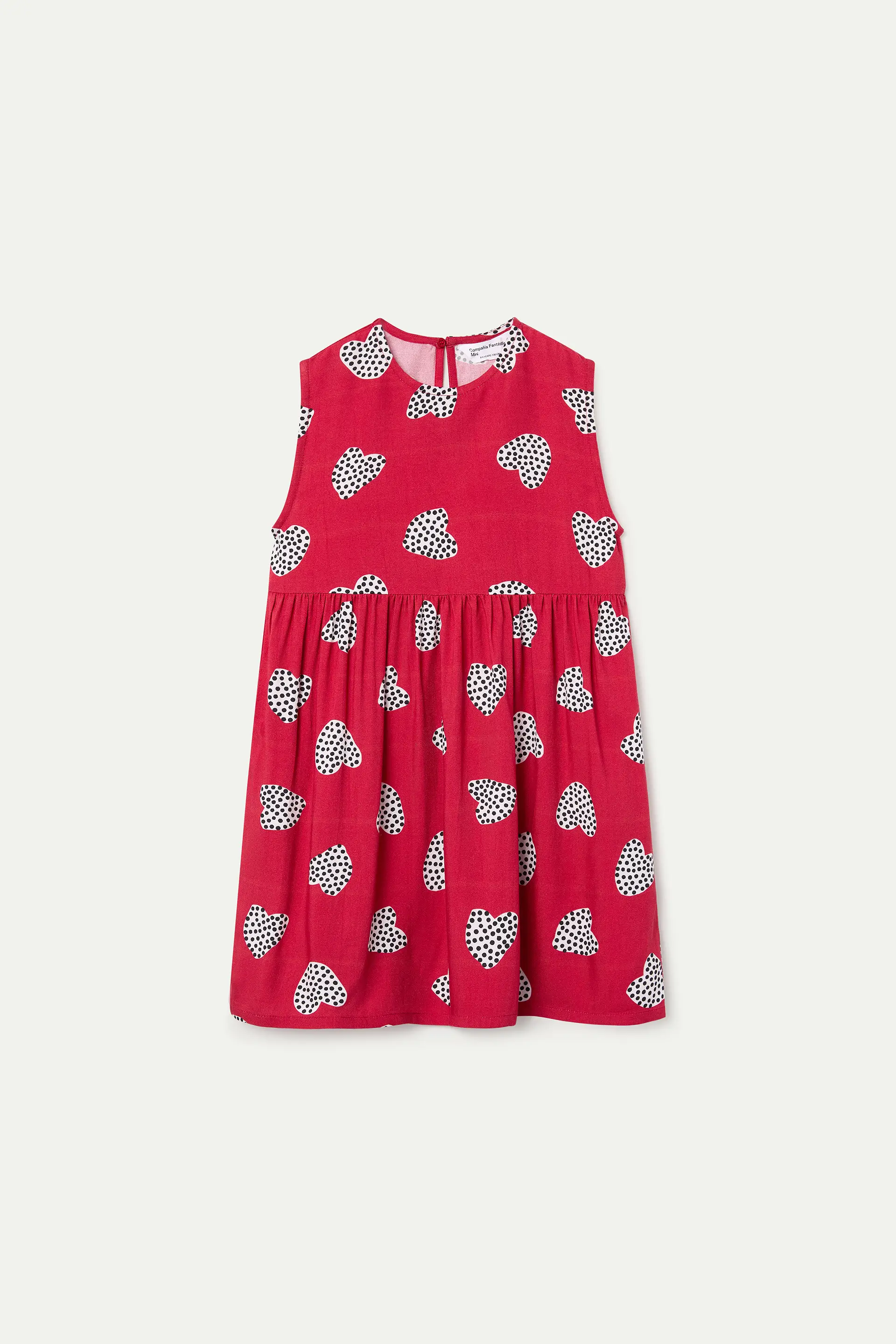 Vestido corto de ni?a con estampado Harmony Red