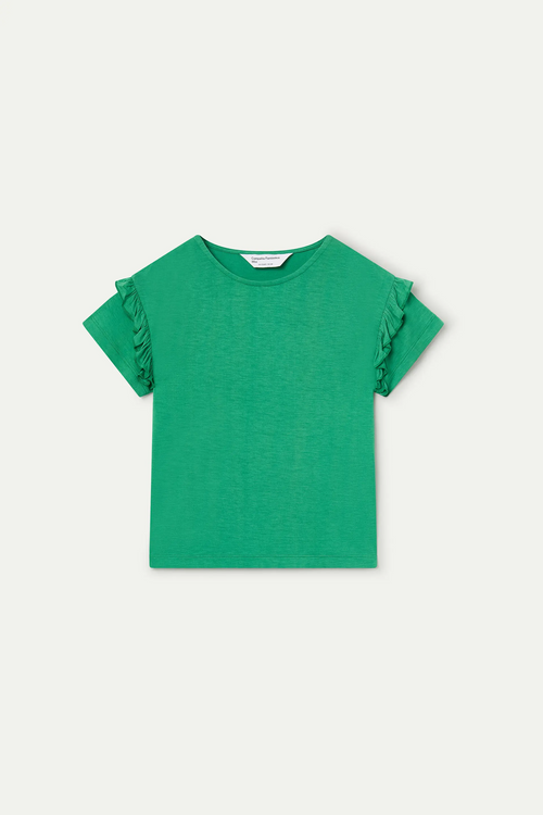 Camiseta b¨¢sica de ni?a color verde