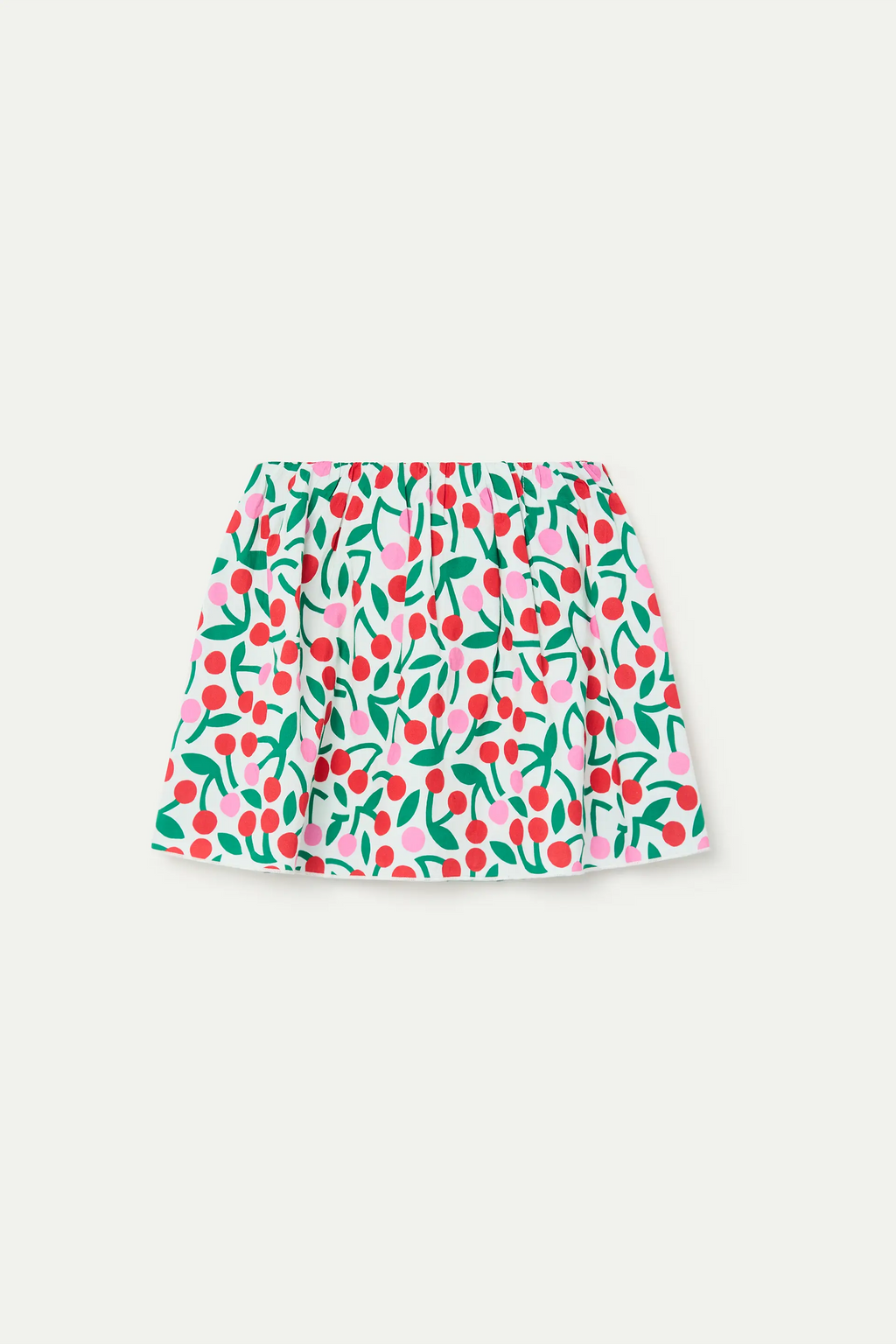 Falda corta de ni?a con estampado Guinda