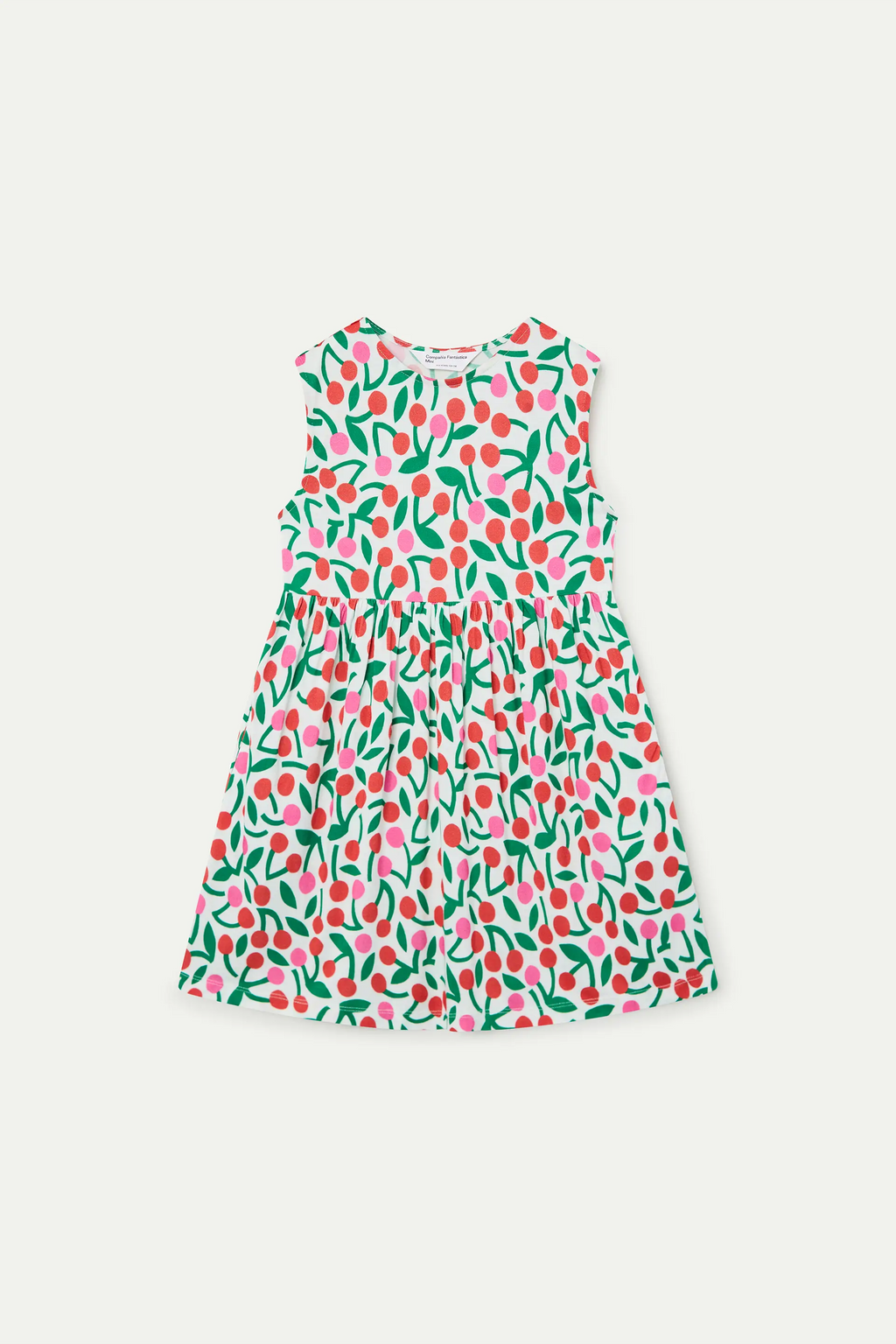 Vestido corto de ni?a con estampado Guinda