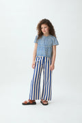 Pantalón de niña con estampado Bamboo azul