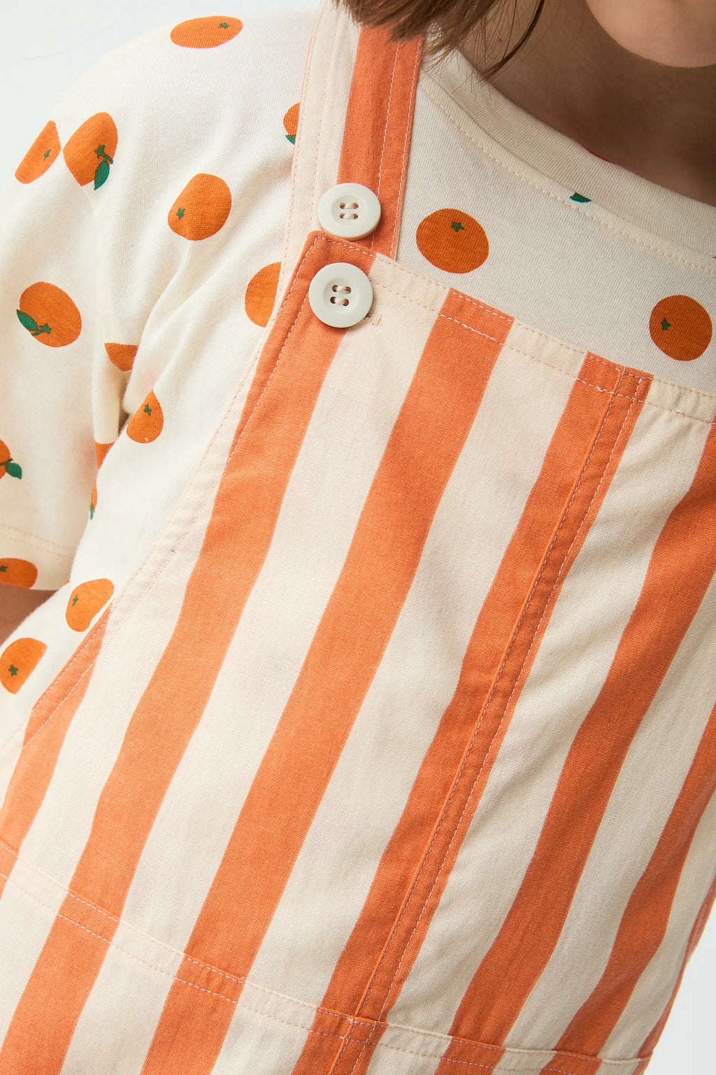 Pichi de ni?a con estampado Bamboo naranja