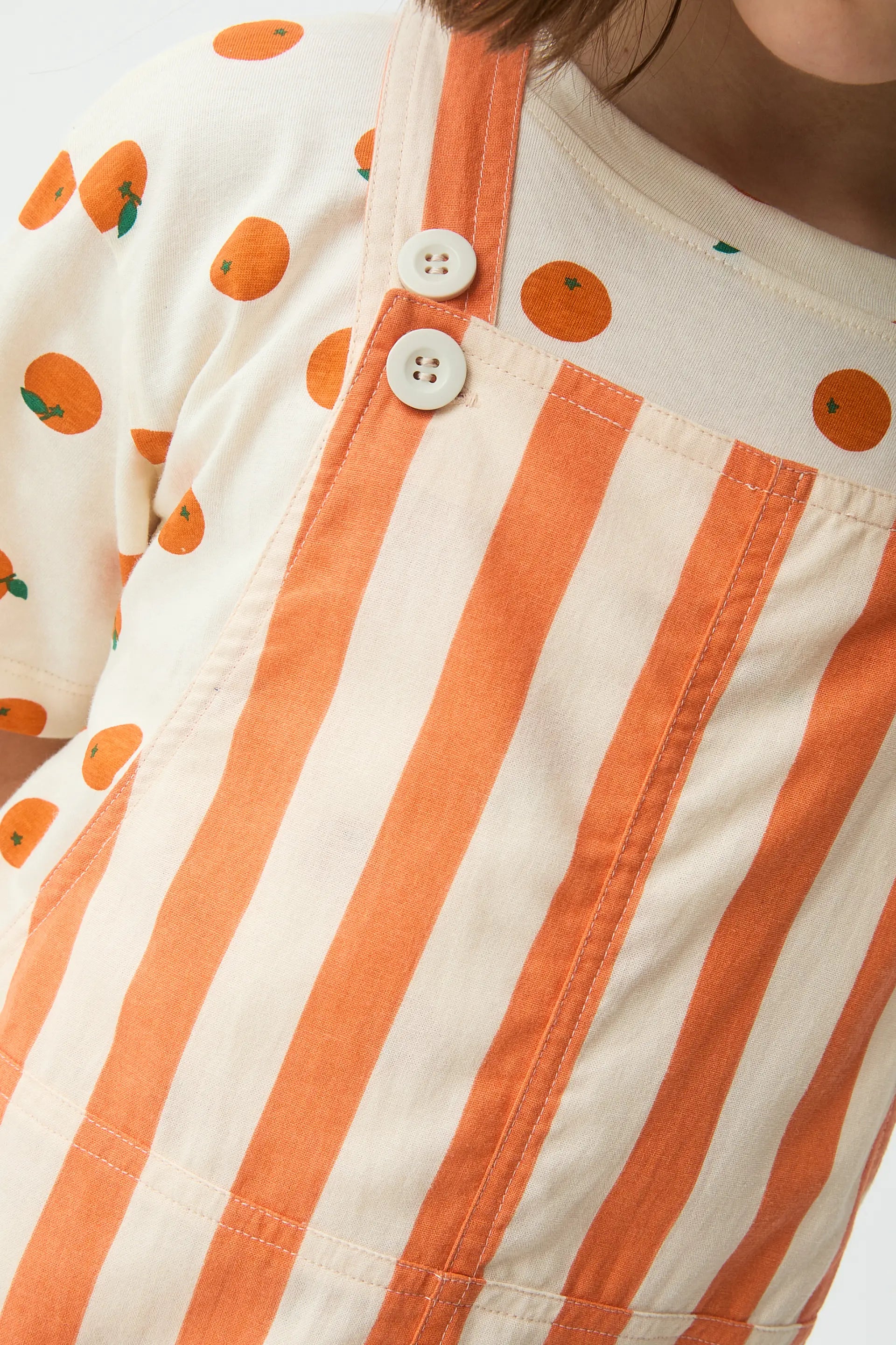 Pichi de ni?a con estampado Bamboo naranja