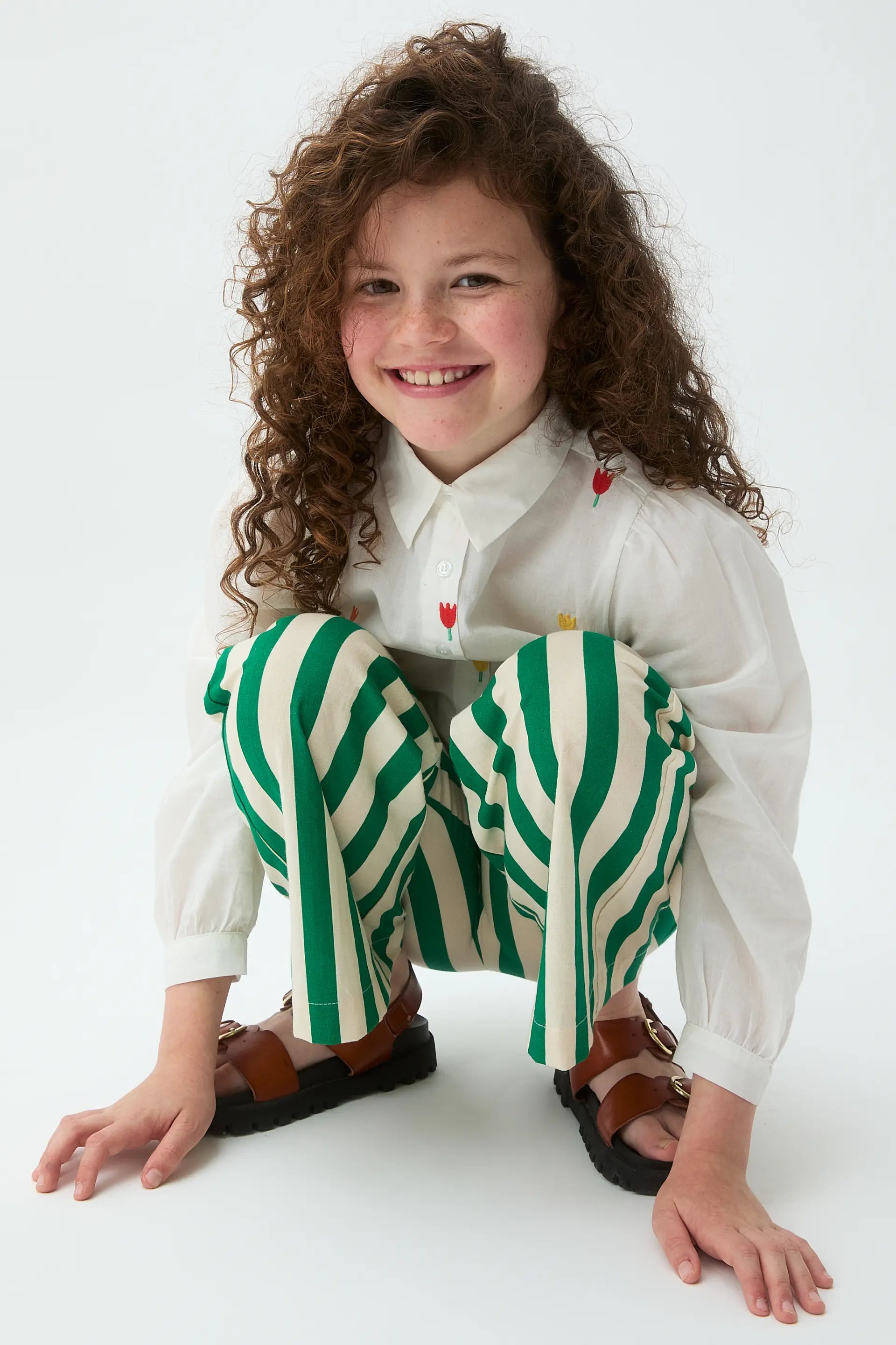 Camisa de niña 100% algodón con estampado Multi Tulip