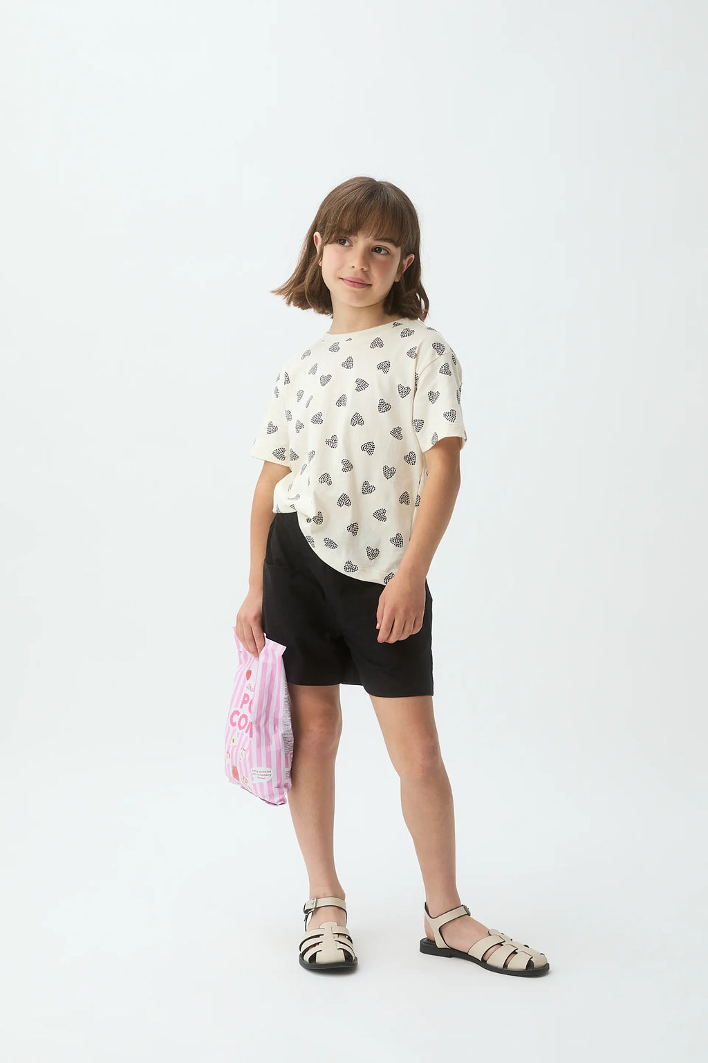 Camiseta de ni?a con estampado de Ladybug negro