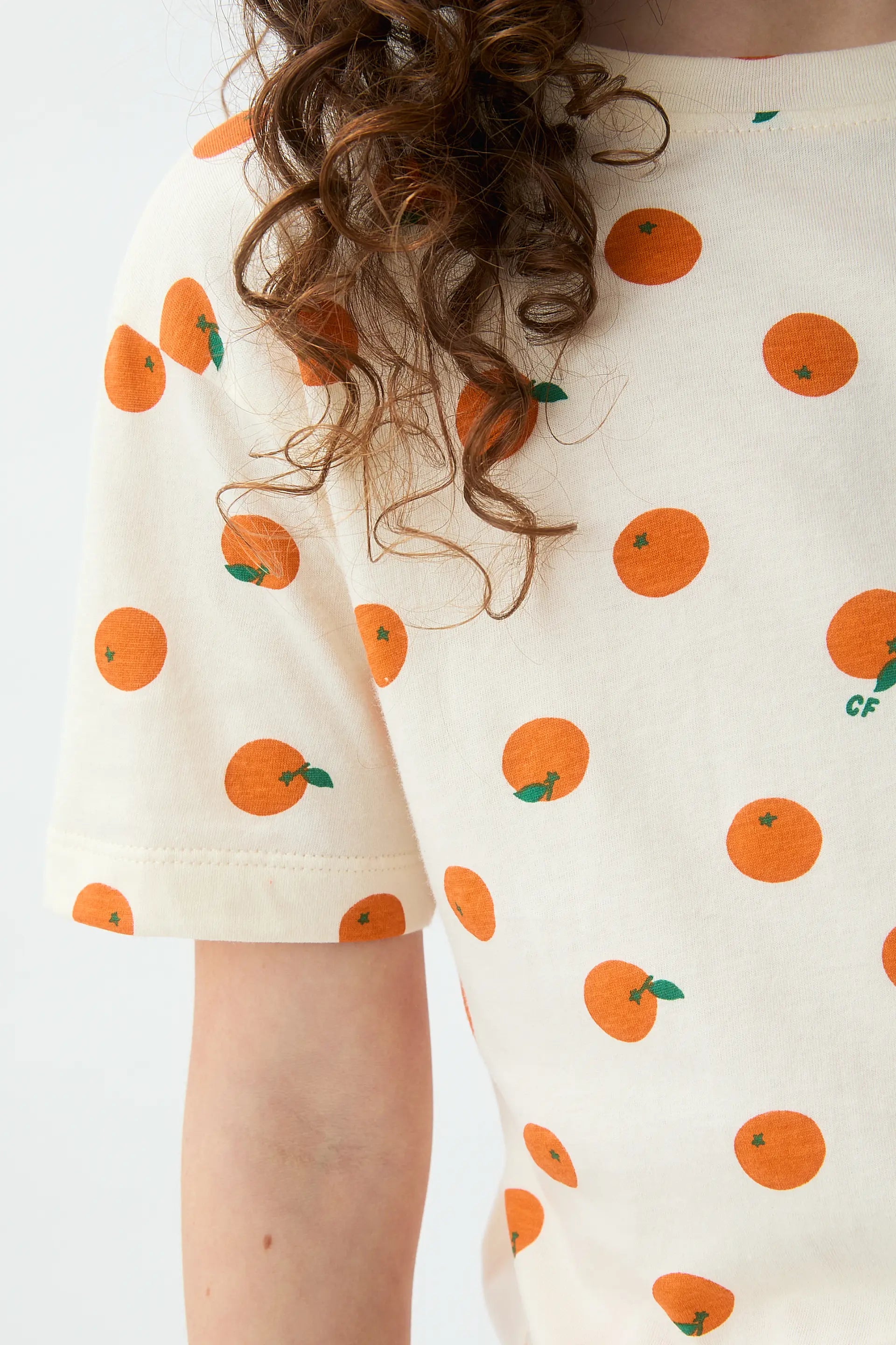 Camiseta de ni?a con estampado de naranjas
