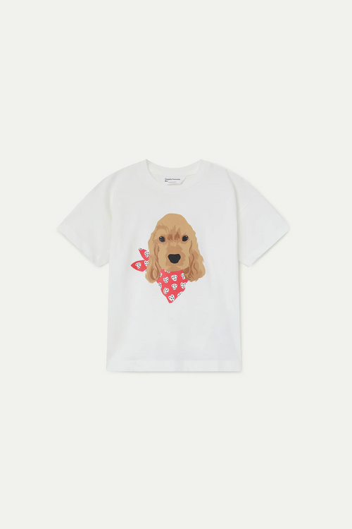 Camiseta de ni?a con estampado de perrito Coker