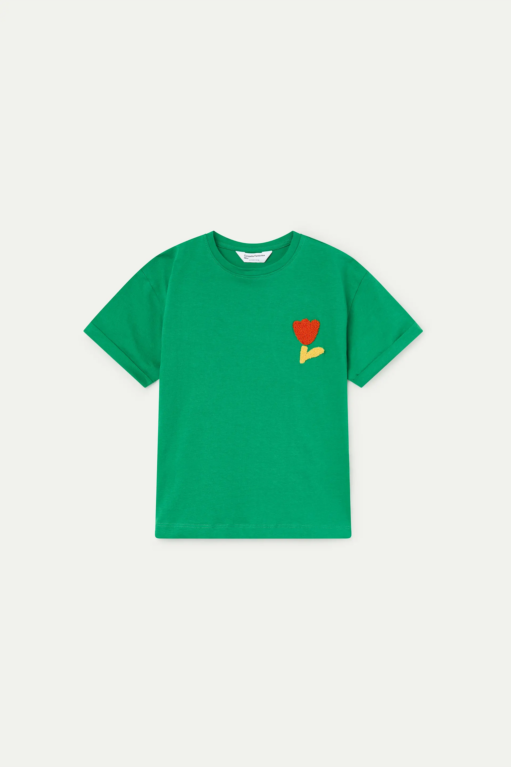Camiseta de ni?a con bordado de Tulip¨¢n