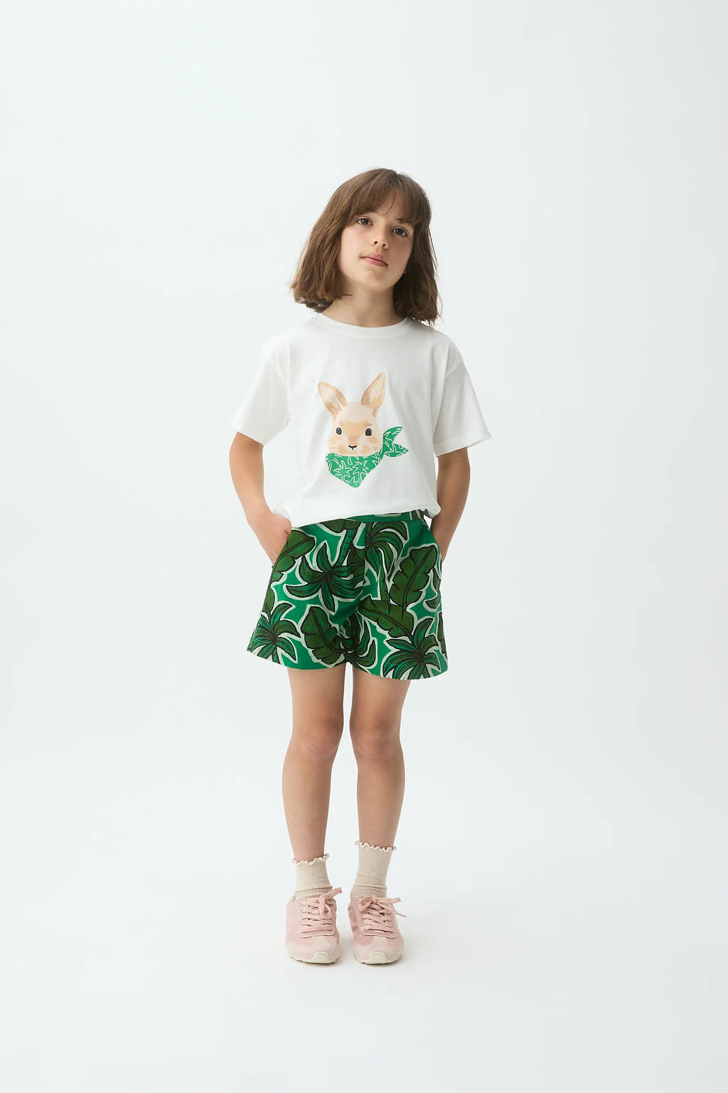 Camiseta de ni?a con estampado de Conejito