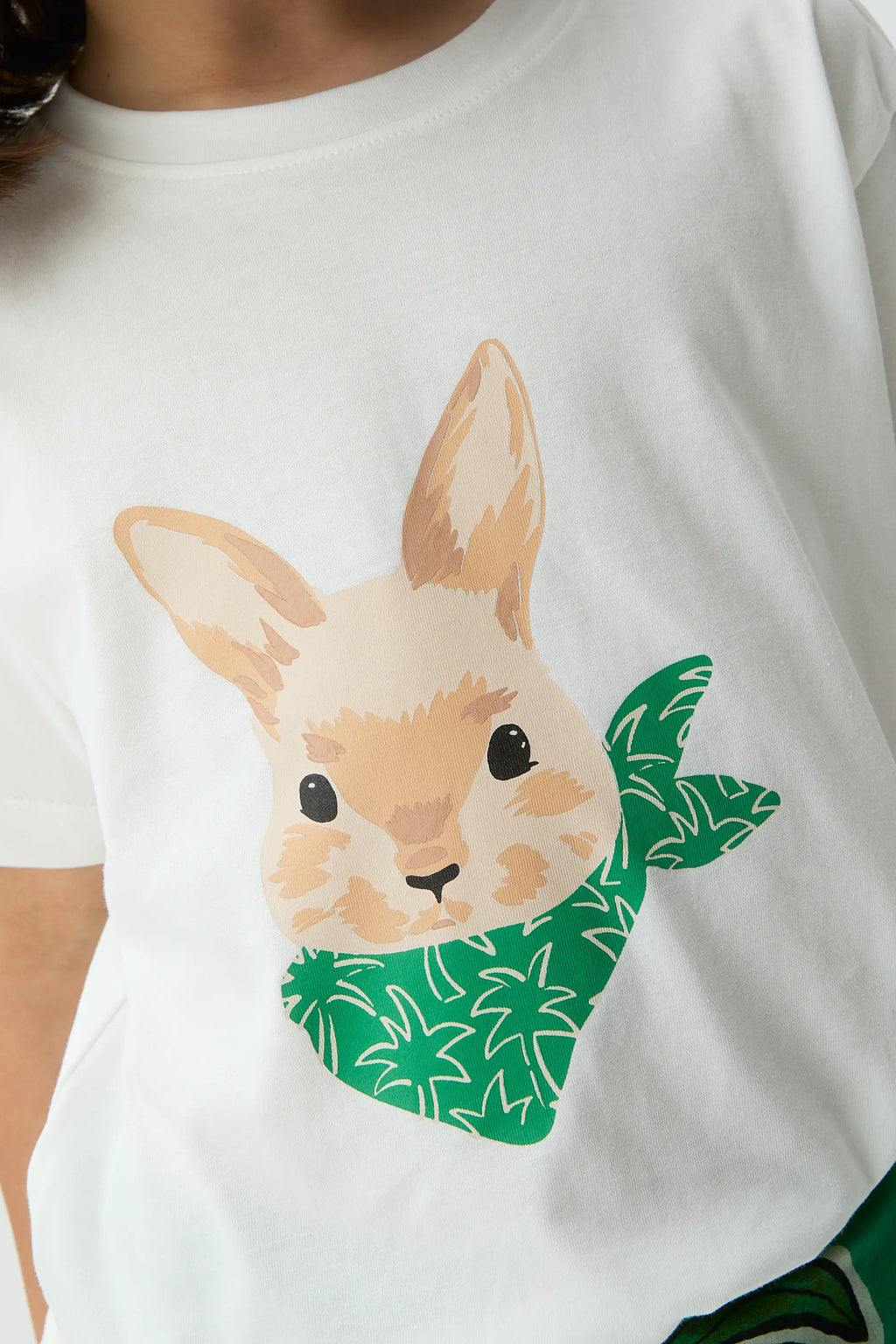 Camiseta de ni?a con estampado de Conejito