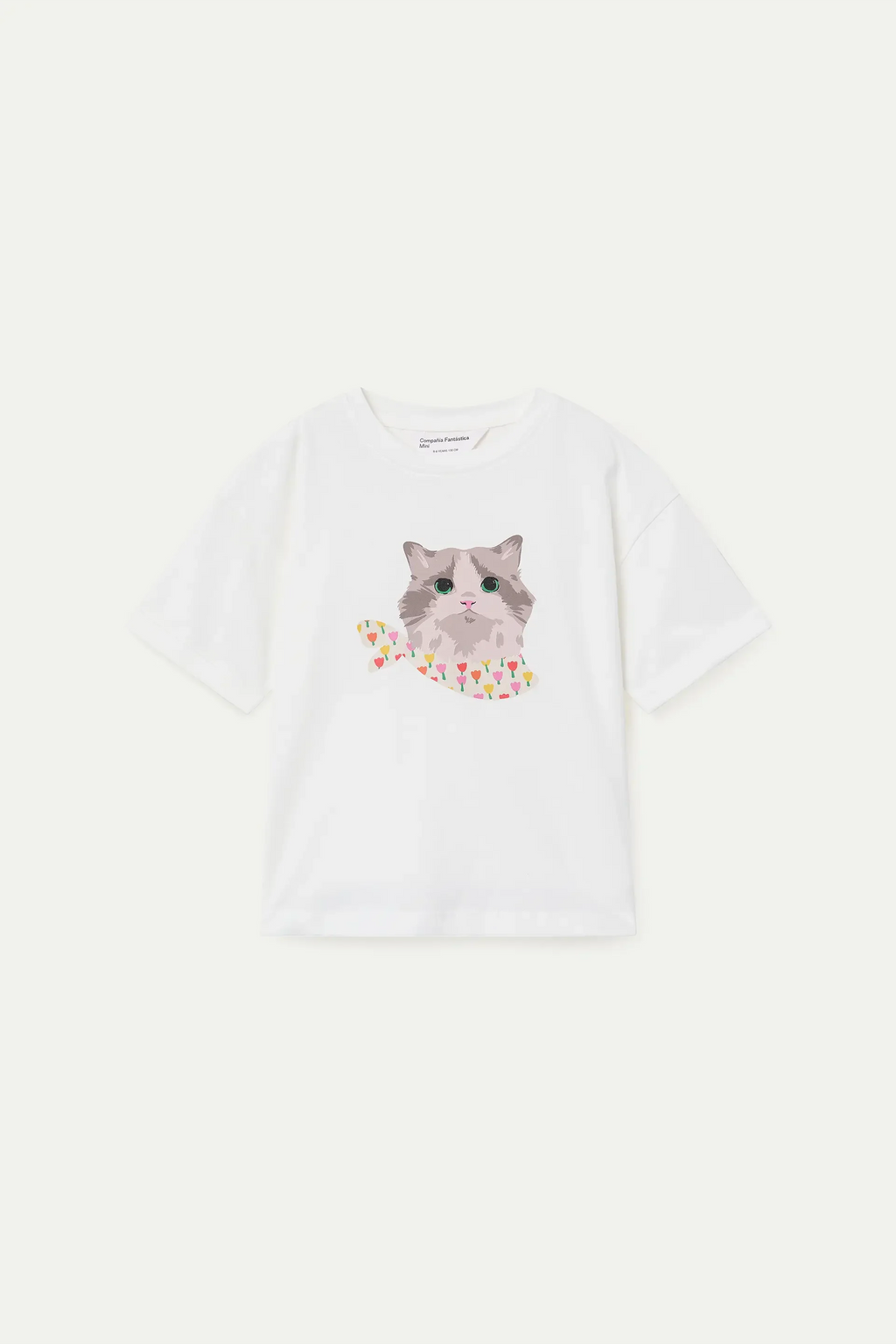 Camiseta de ni?a con estampado de Gatito
