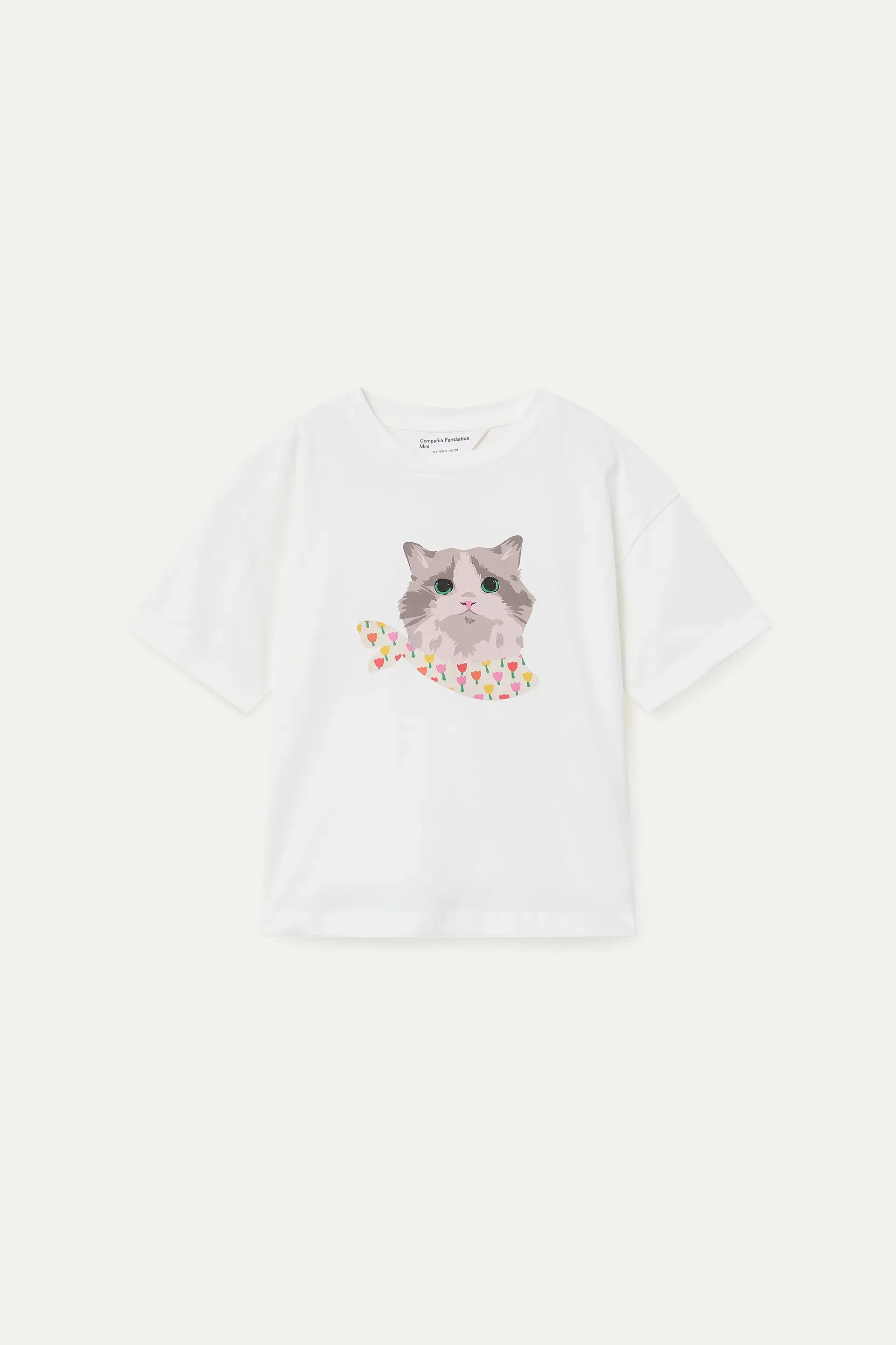 Camiseta de ni?a con estampado de Gatito